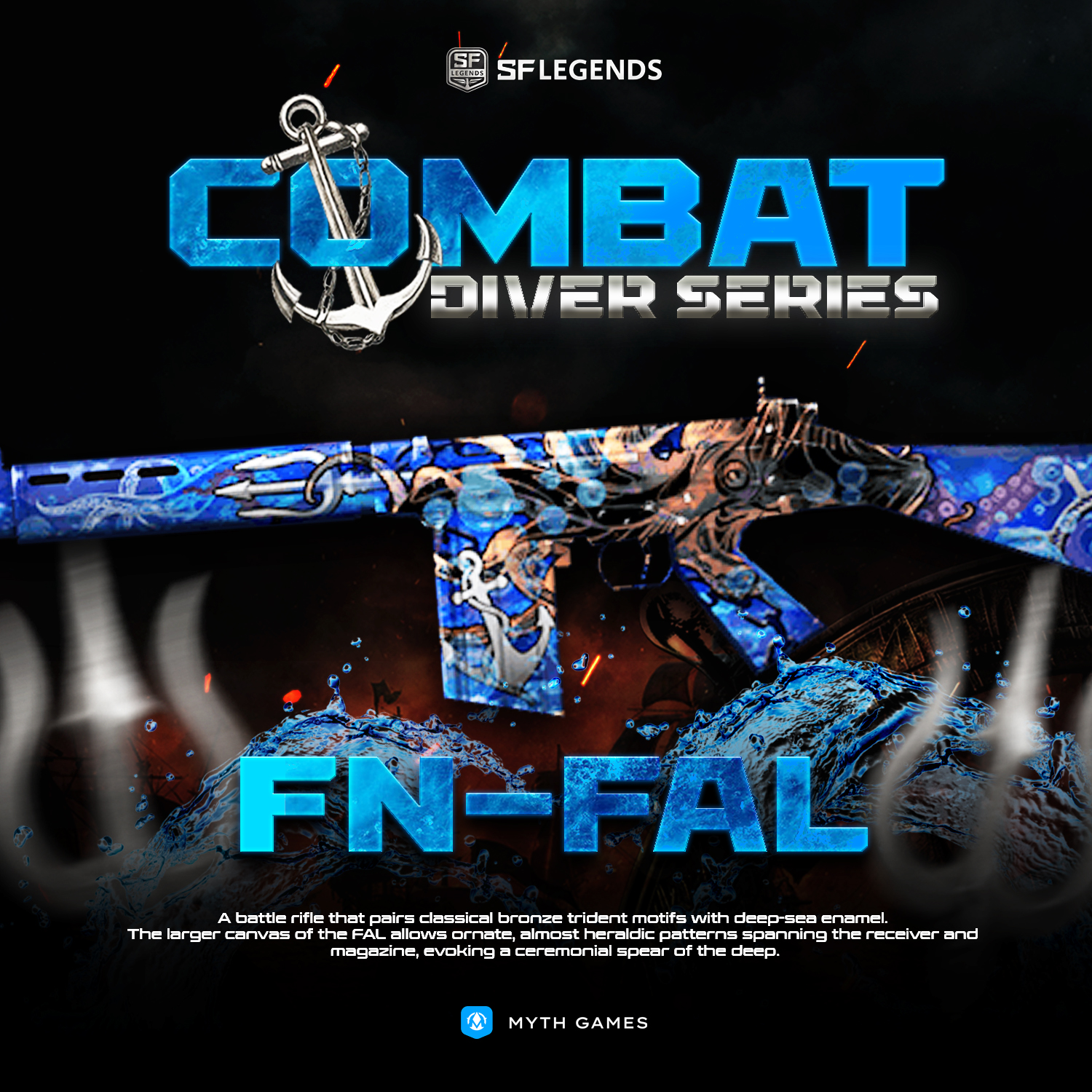 SF - Summoned from the abyss — the FN-FAL emerges with oceanic wrath. 🌊 ...