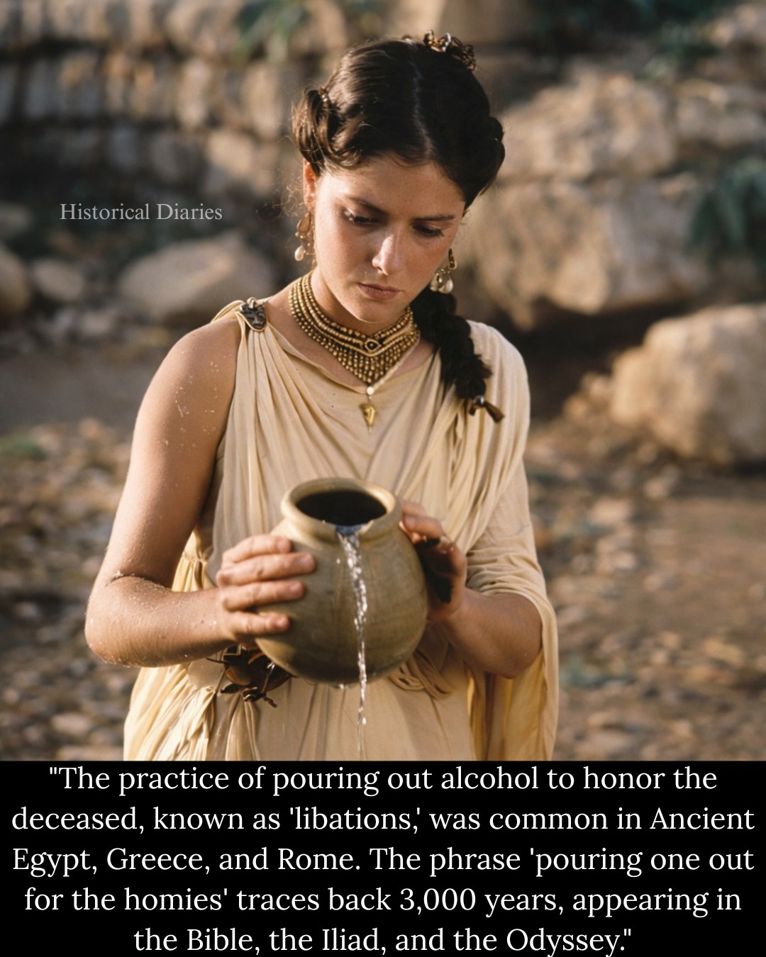 Historical - The tradition of pouring out alcohol to honor the deceased ...