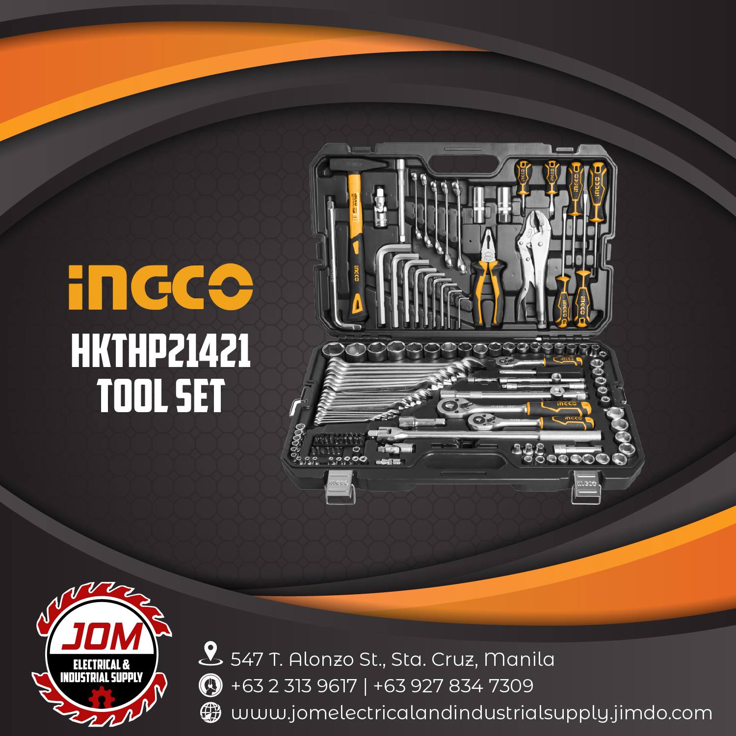 Jom Electrical & Industrial Supply - INGCO HKTHP21421 142 pcs Tool Set ...