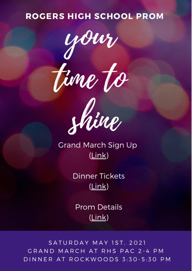 Rogers High School - RHS Prom: Saturday, May 1st, 2021 Grand March at ...
