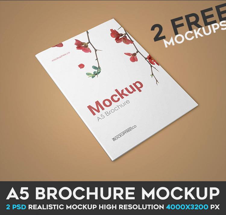 A5 Brochure – 2 Free PSD Mockups... - Free PSD Templates | Facebook