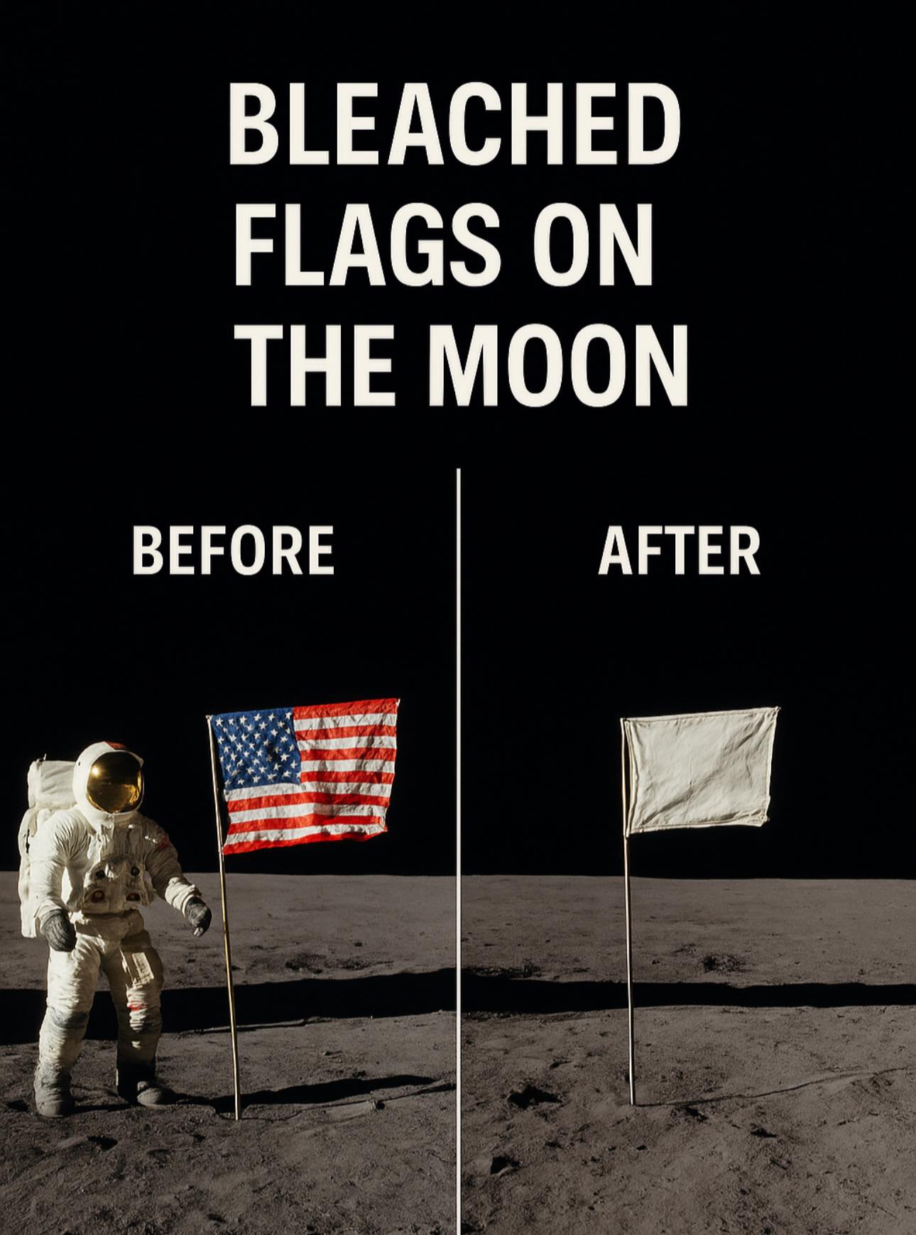 Galaxies, - 🌑 Bleached Flags on the Moon 🏳️ When Apollo astronauts ...