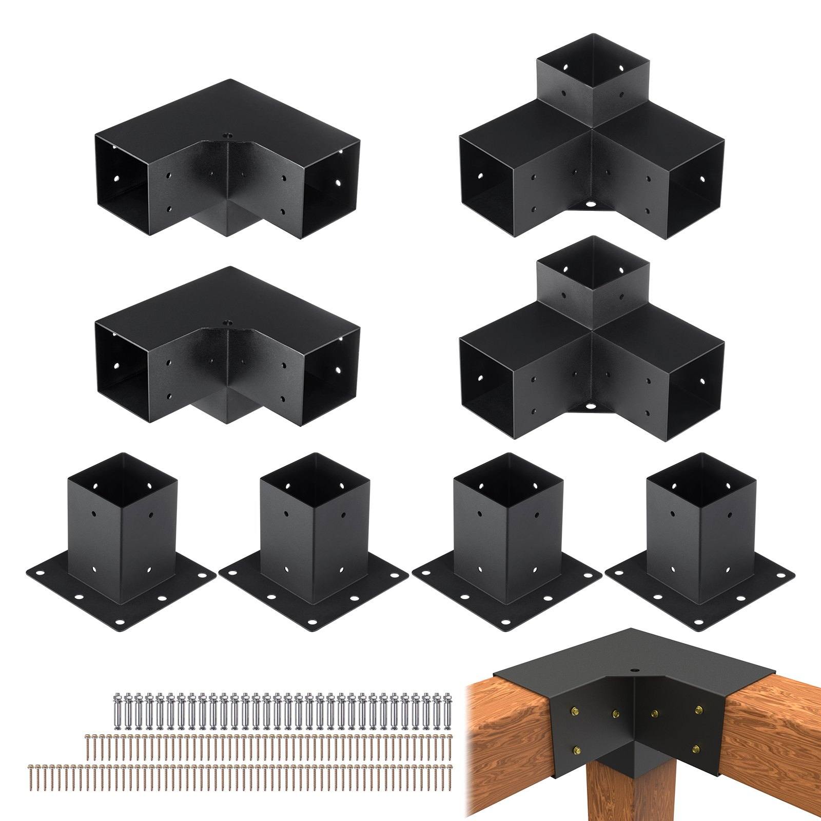 Traditional/Williamsburg White Line Bracket Kit – 4-Piece PVC Deck Hardware-939549