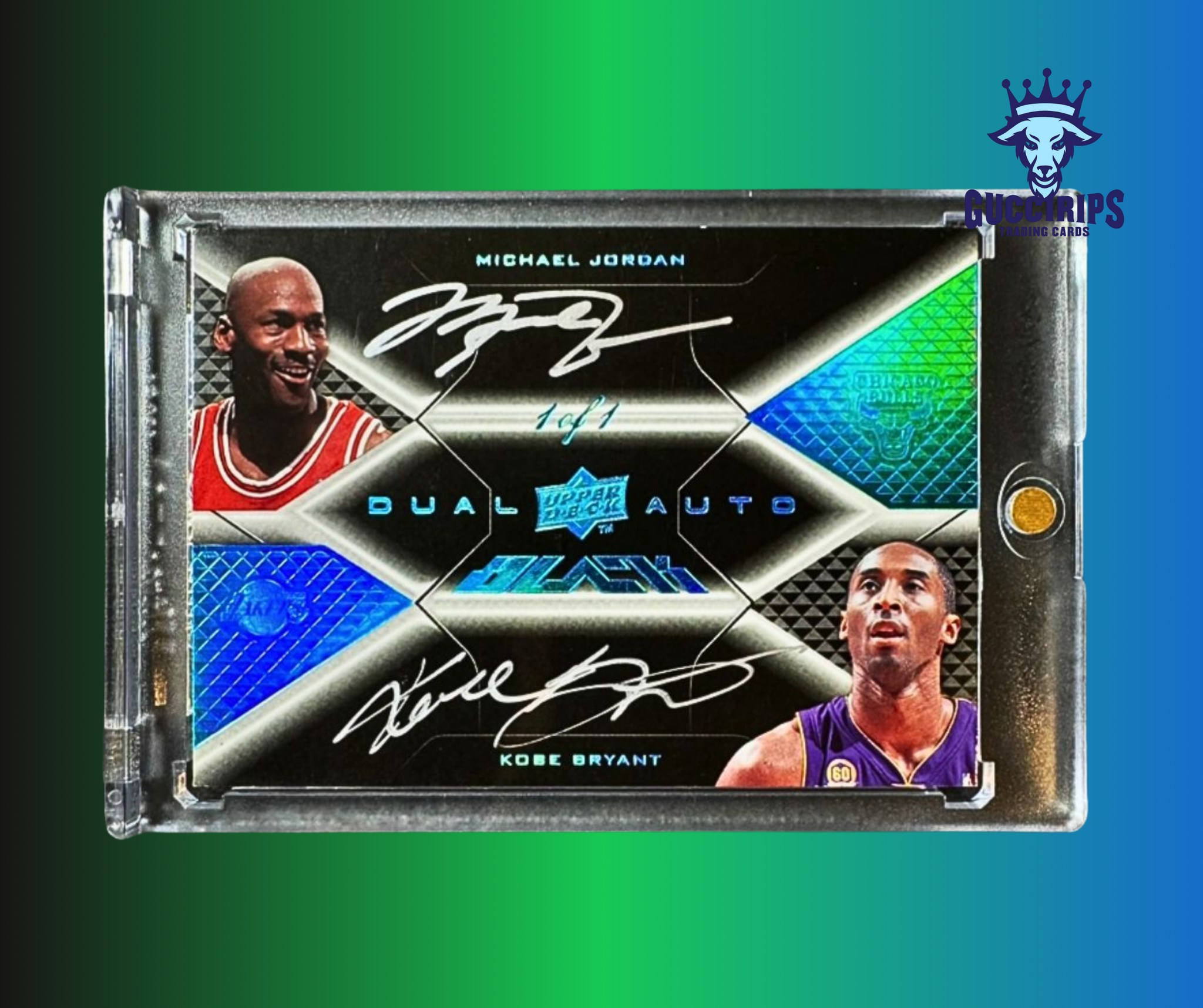 2008 Upper Deck Black 1/1 Michael Jordan & Kobe Bryant dual
