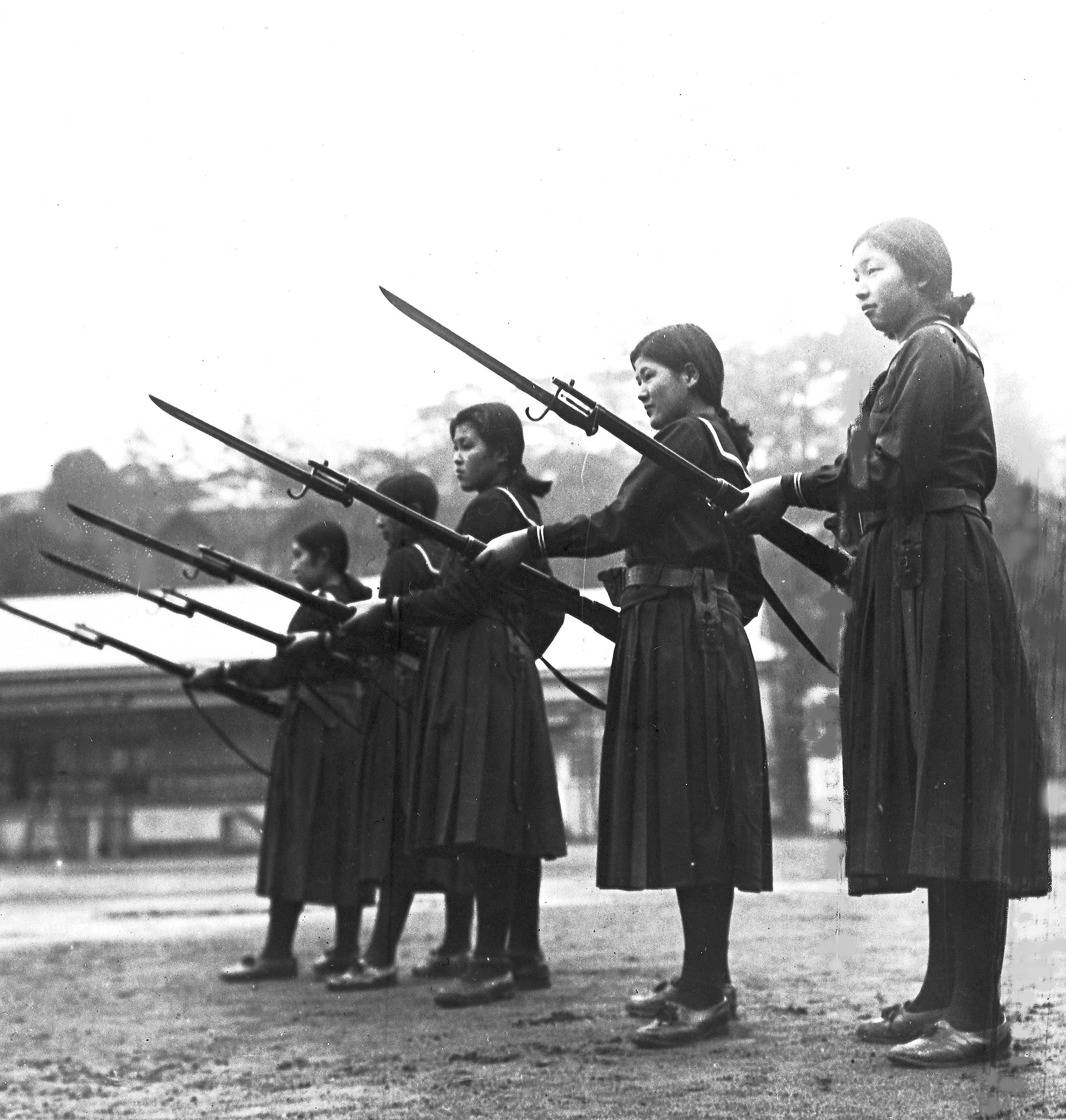 Japanese girl in school uniform. 1930s