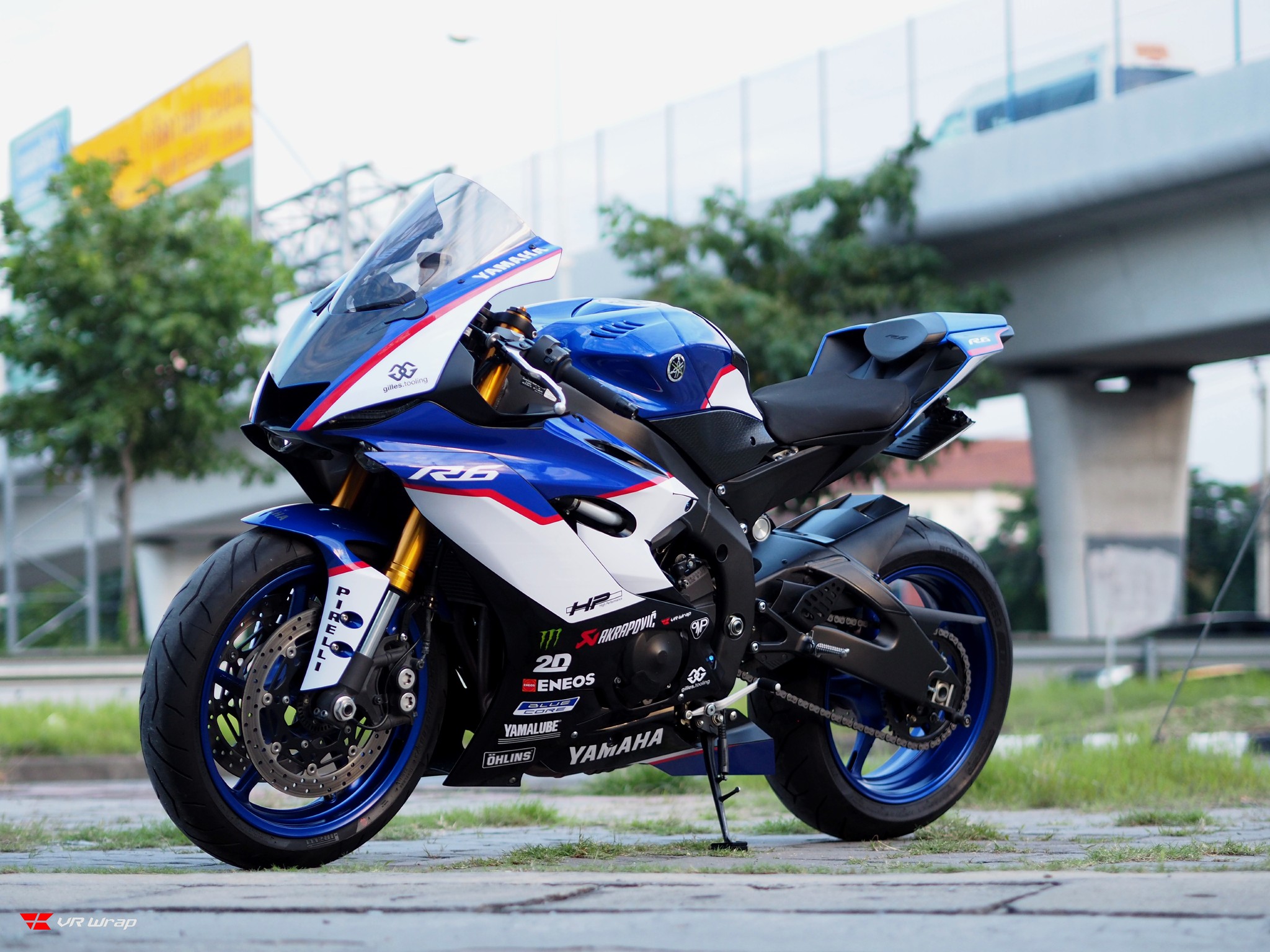 VR Wrap - YAMAHA R6 💥 ติดตั้งสติ๊กเกอร์ kit ลาย HP...