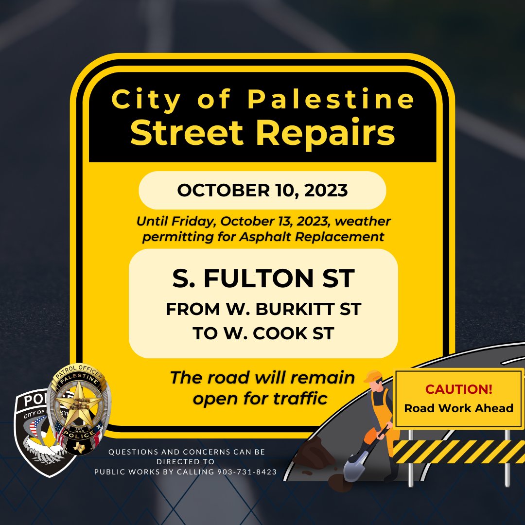 Palestine - 🚧 ROAD CLOSURE🚧 Just a friendly heads up, we're sharing ...