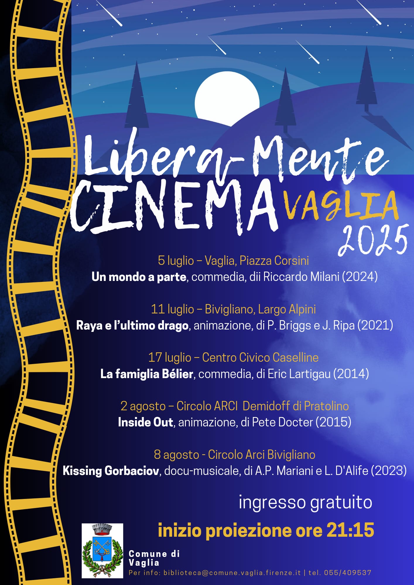 📽️ Torna per l’estate 2025 il Cinema... - Comune di Vaglia | Facebook