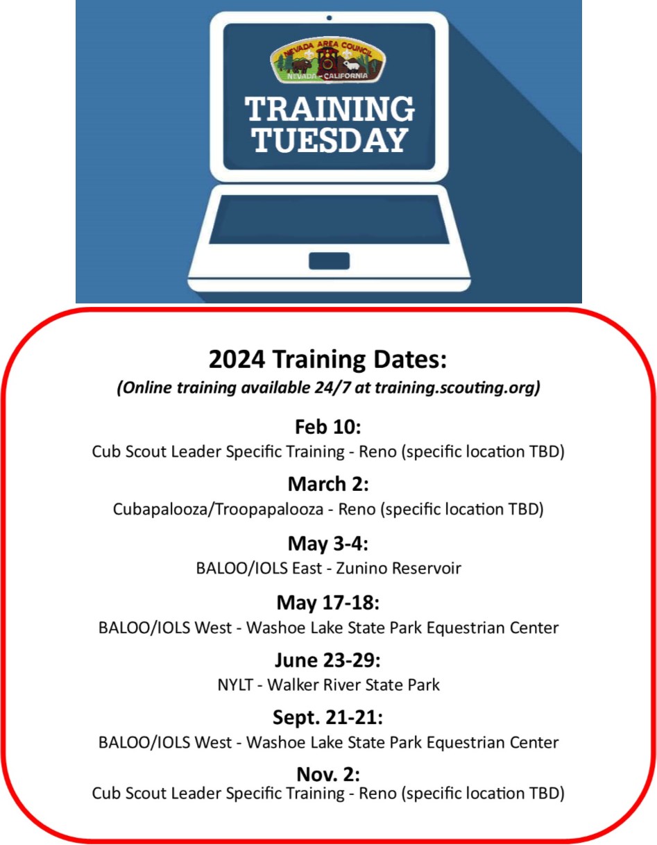 TRAINING... - Nevada Area Council - Boy Scouts of America