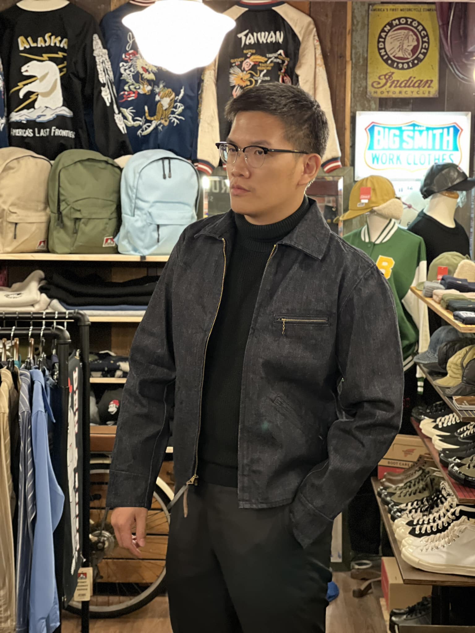 新款到貨TROPHY CLOTHING X MIMURA YOKO GARAGE DENIM HUMMINGBIRD 