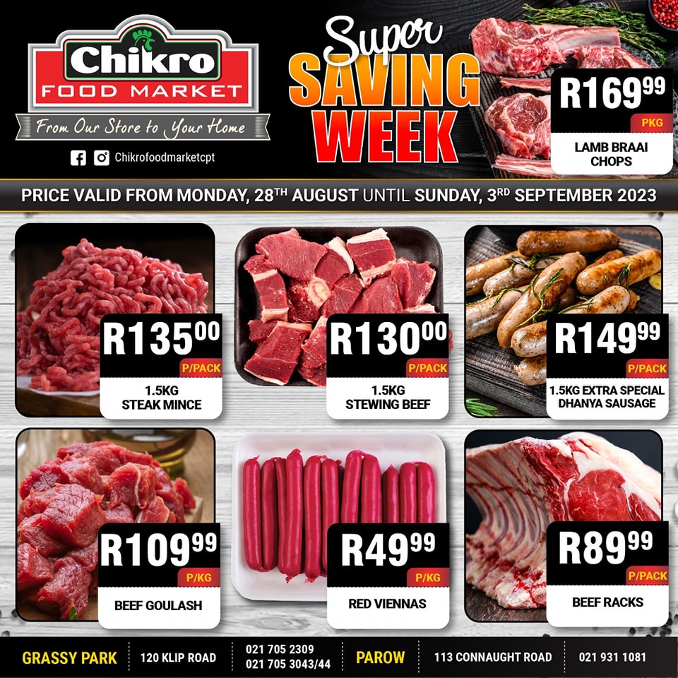 Find the best Specials at Chikro... - Chikro Food Market CPT