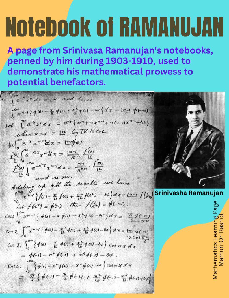 A sheet from Ramanujan's 'Lost Notebook' (Credit: Trinity College