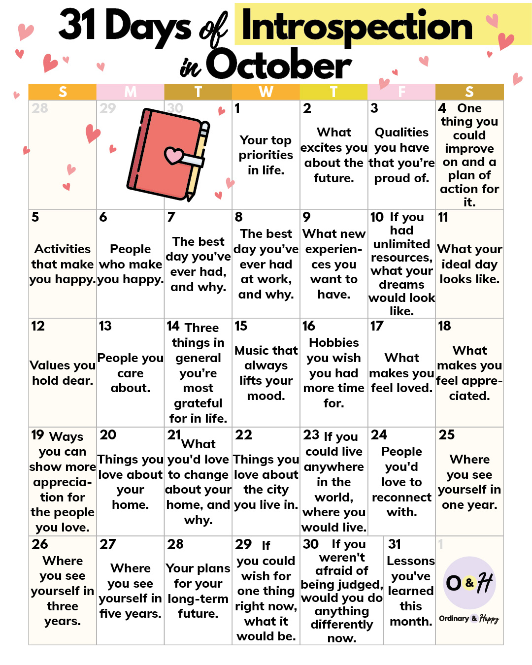 Ordinary - Our 31 days of introspection in October, which you can get ...