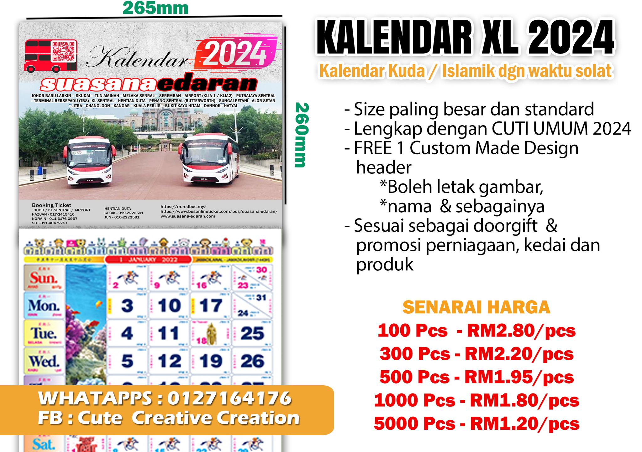 Cute - CEPAT CEPAT CEPAT TEMPAH KALENDAR KUDA 2024 lengkap dengan cuti ...