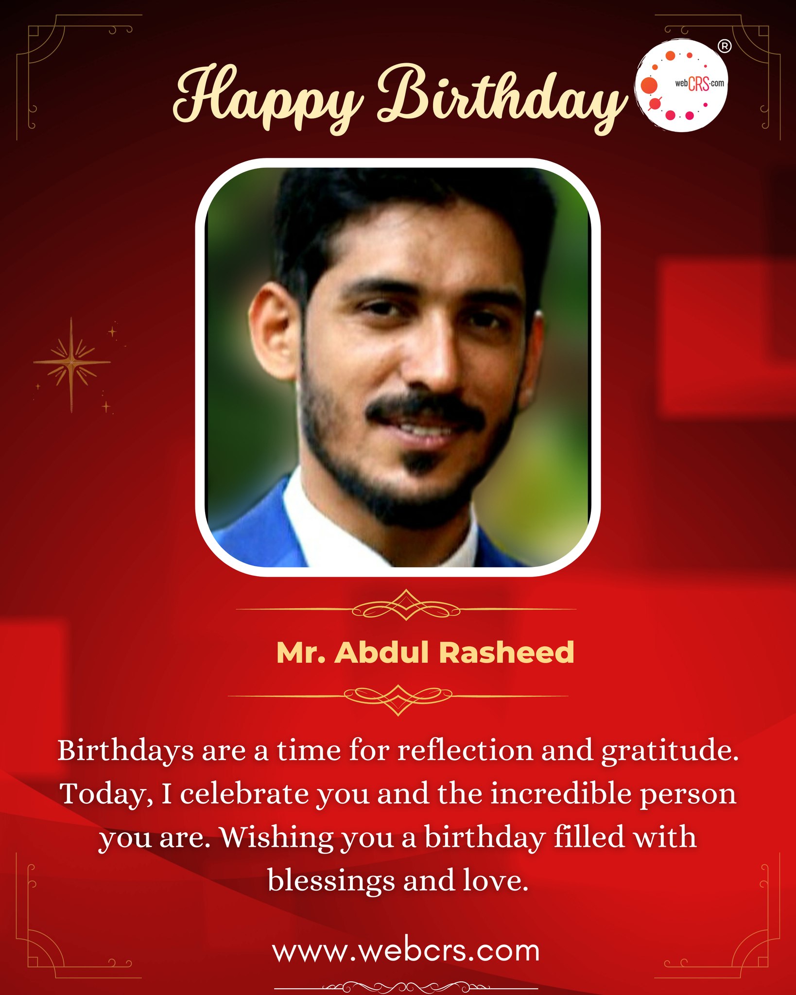 Webcrs India - Happy Birthday Mr.Abdul rasheed . . . .... | Facebook
