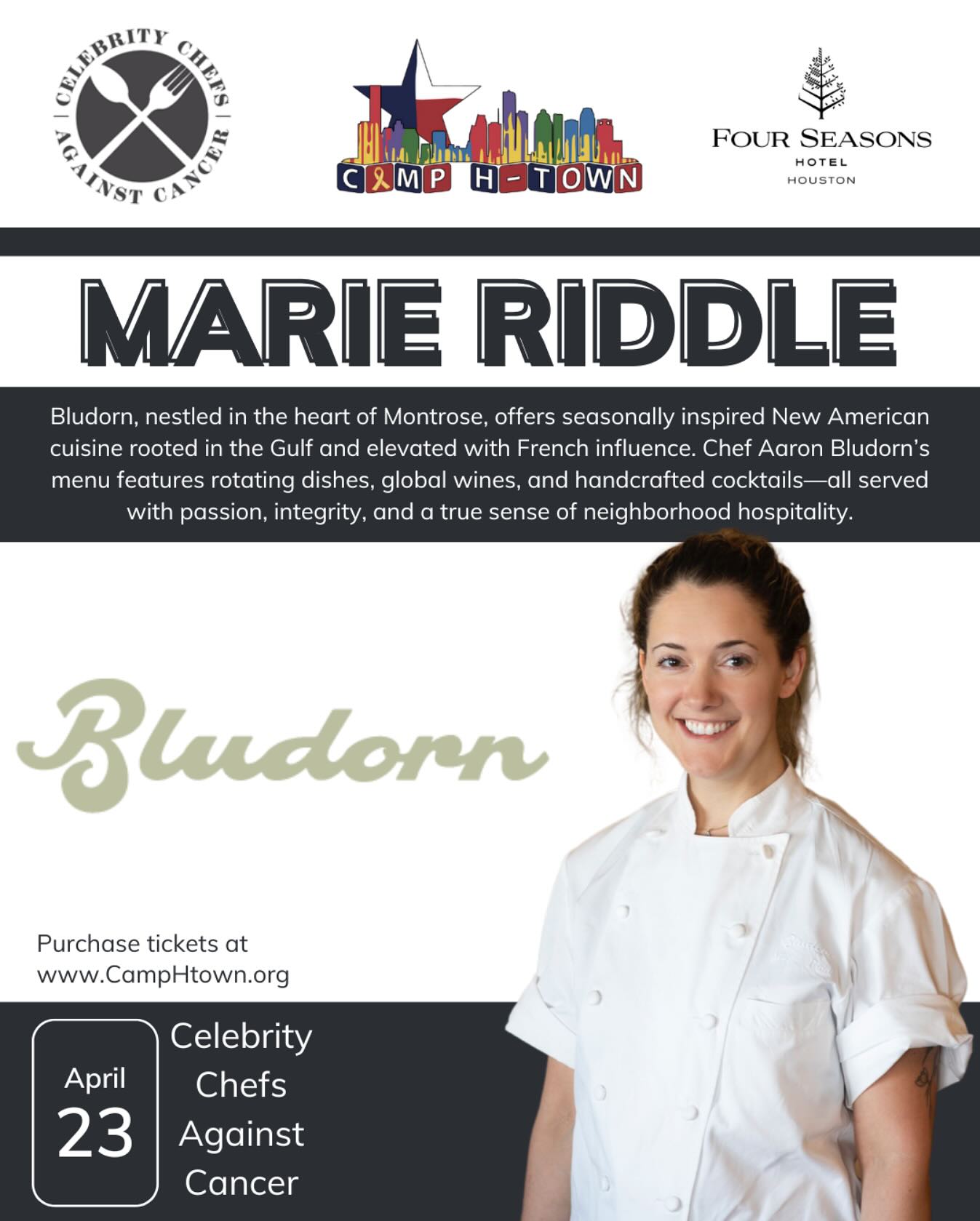 Camp H-Town - We’re thrilled to welcome Chef Marie Riddle... | Facebook