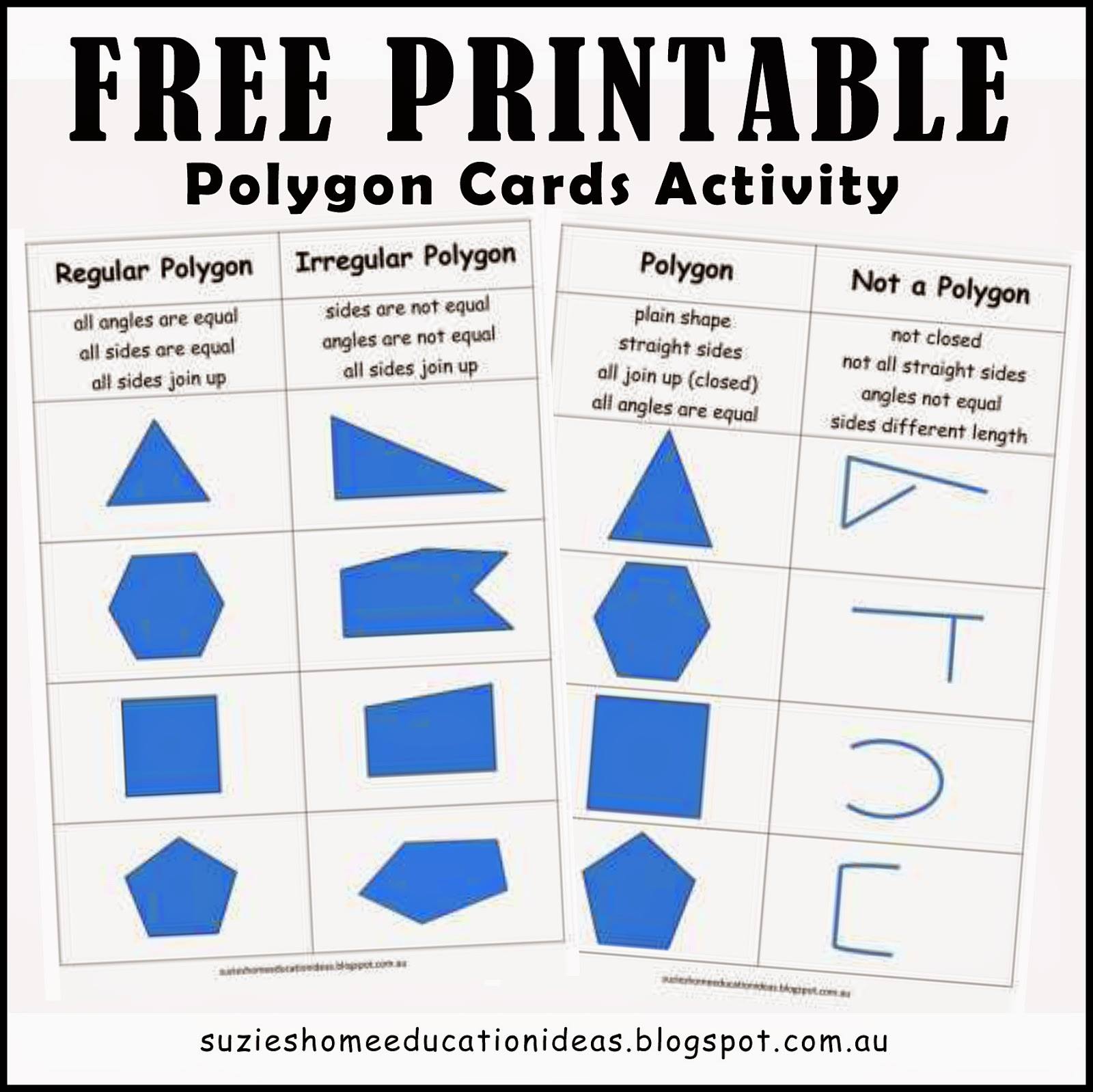 Living Montessori Now - FREE PRINTABLE OF THE DAY: POLYGON CARDS from ...