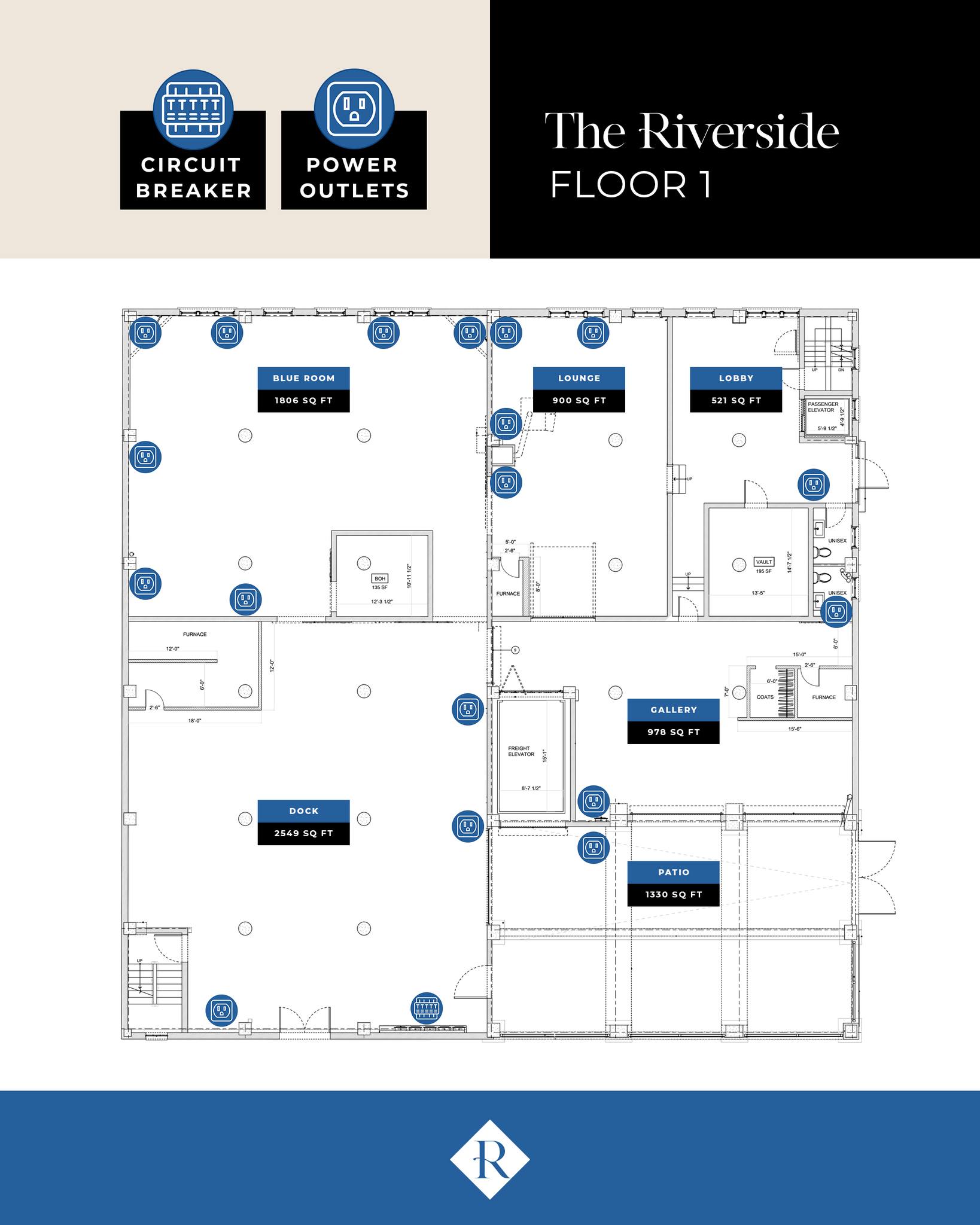 Our expansive first floor layout... - The Riverside Detroit | Facebook