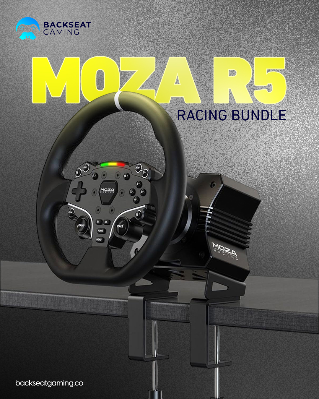 Backseat - Experience real torque—Moza R5 Bundle brings direct-drive ...