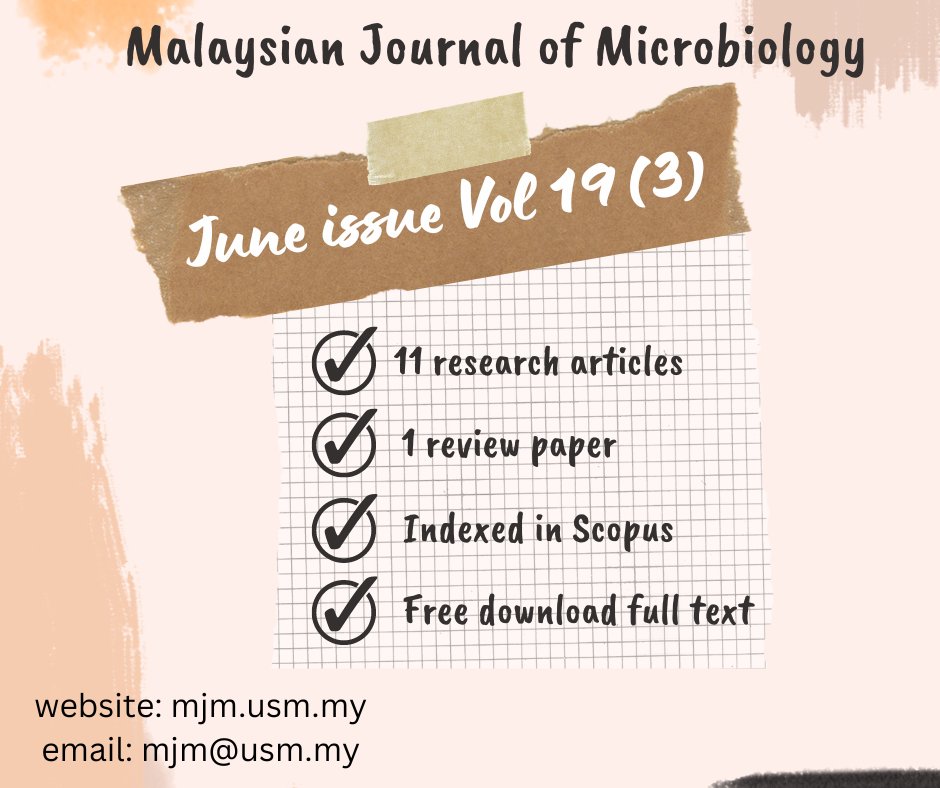 Malaysian Journal of Microbiology - MJM