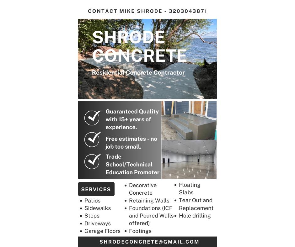 Shrode Concrete | Osakis MN