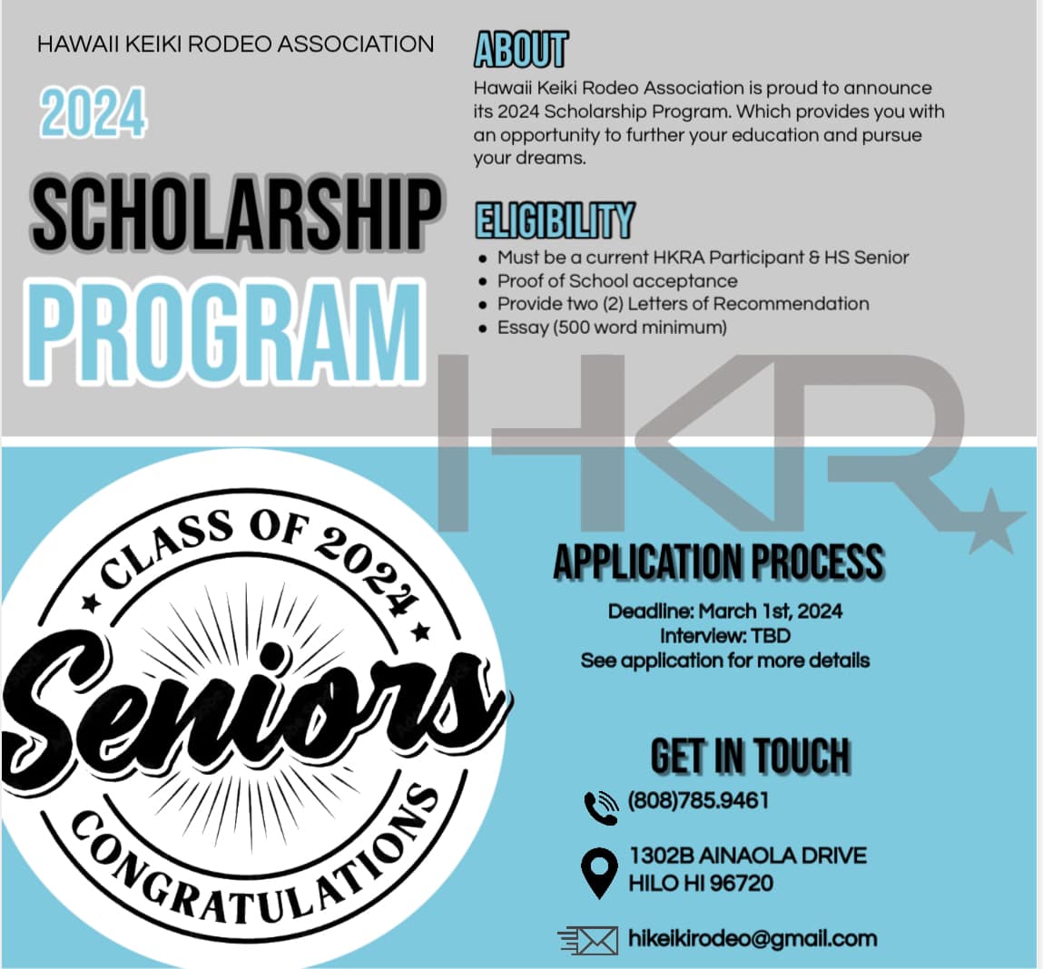 HAWAII KEIKI RODEO ASSOCIATION | ‼️ ATTENTION HKRA SENIORS ‼️ | Facebook
