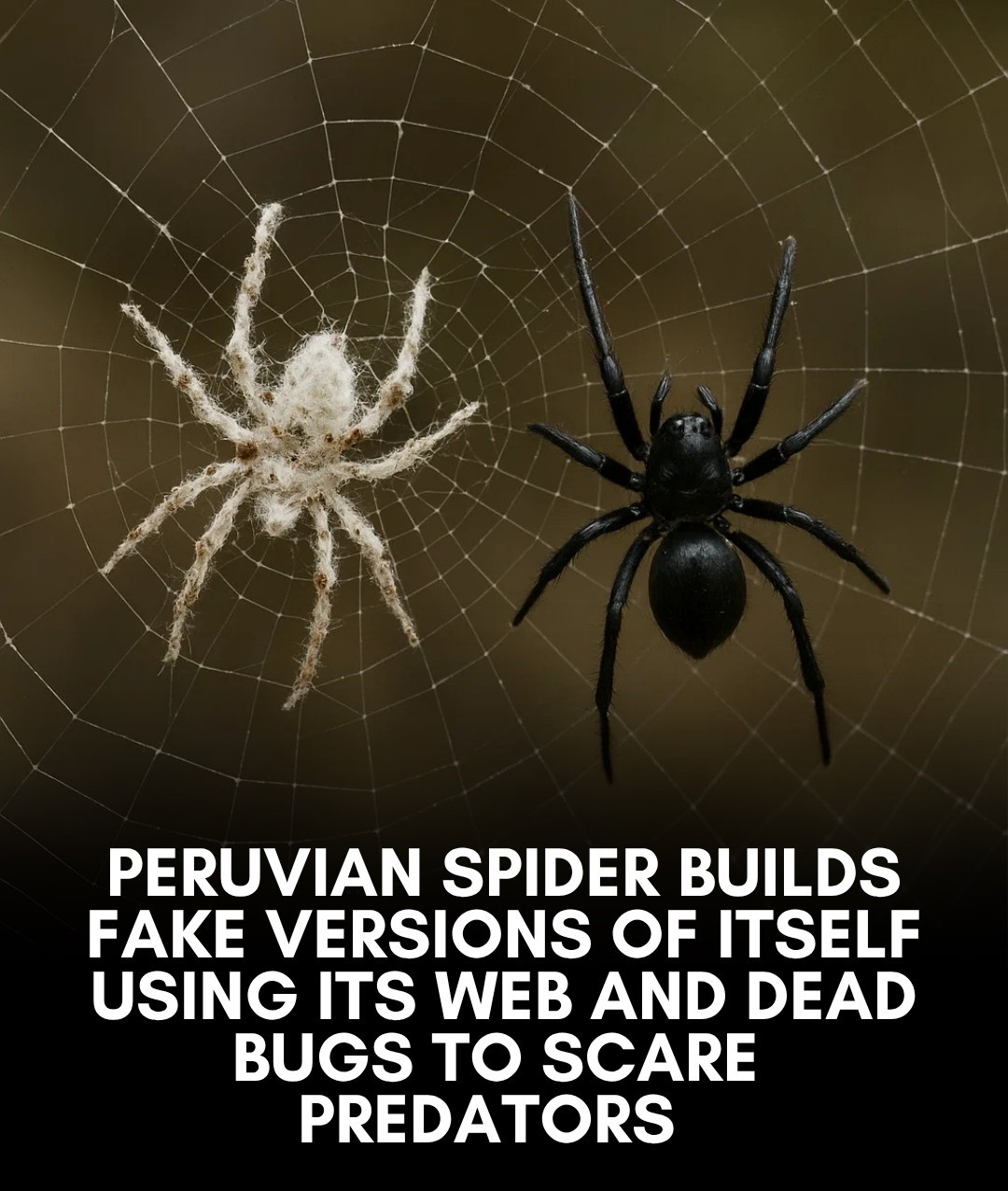 Cozy - 🕷️ This spider builds a fake version of itself out of leaves and ...