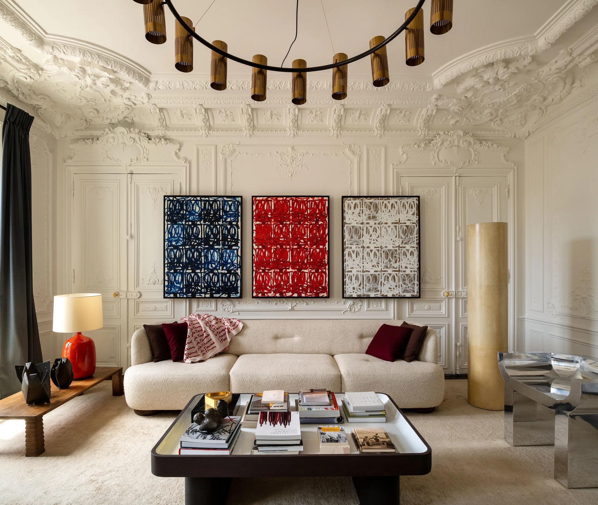 In the living room, a Rashid... - Architectural Digest