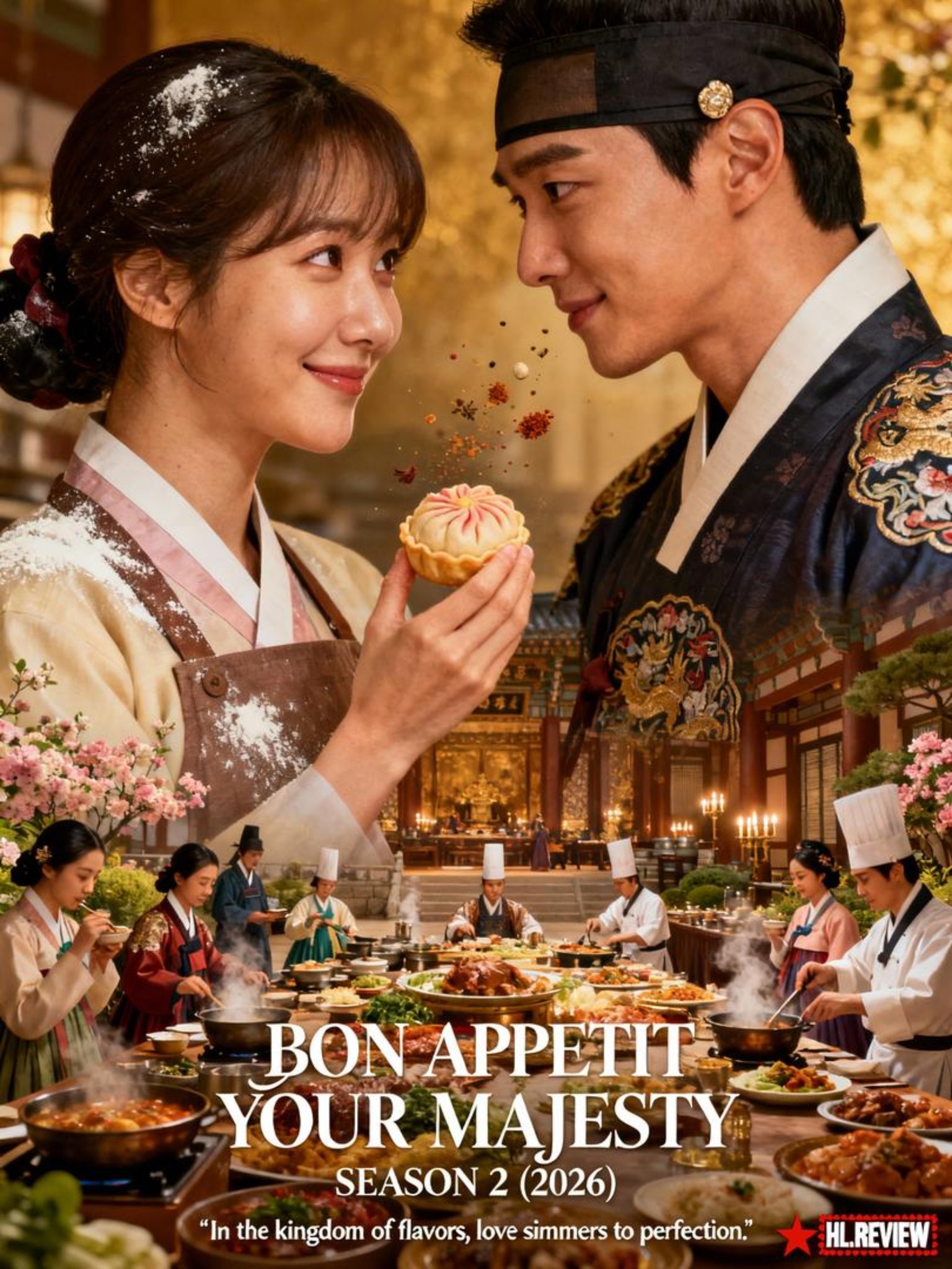 The couple visuals and food shots in tvN's new official poster for
