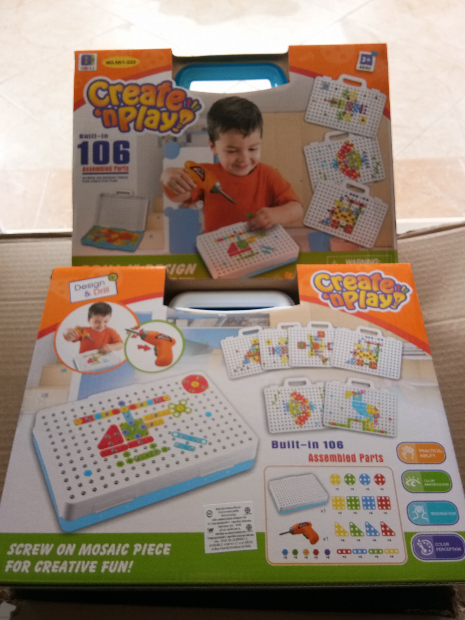 ชุดไขควงฝึกทักษะ Create'n play พร้อมอุปกรณ์จำนวน 106 ชิ้น 📌หมุนๆ ขยับๆ ...