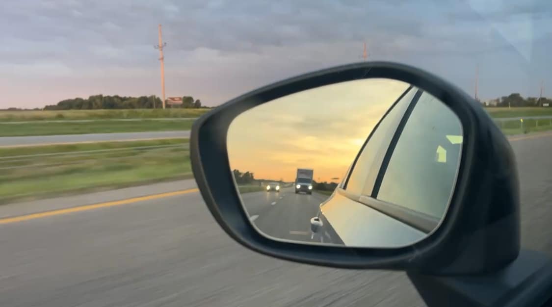 Objects in the rear view mirror are closer than they appear.” All