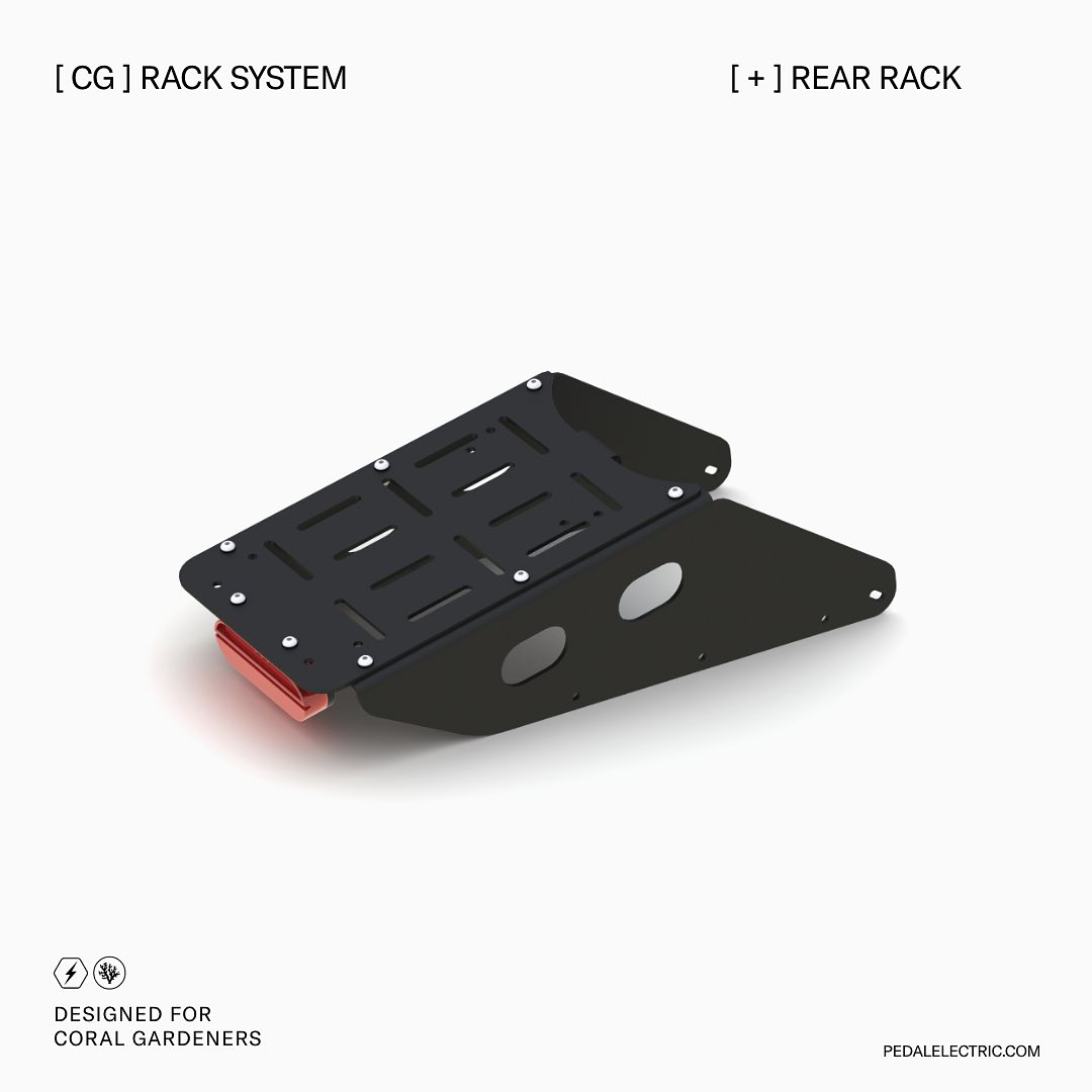 PEDAL Electric - The [ CG ] Rear Rack System incorporates...
