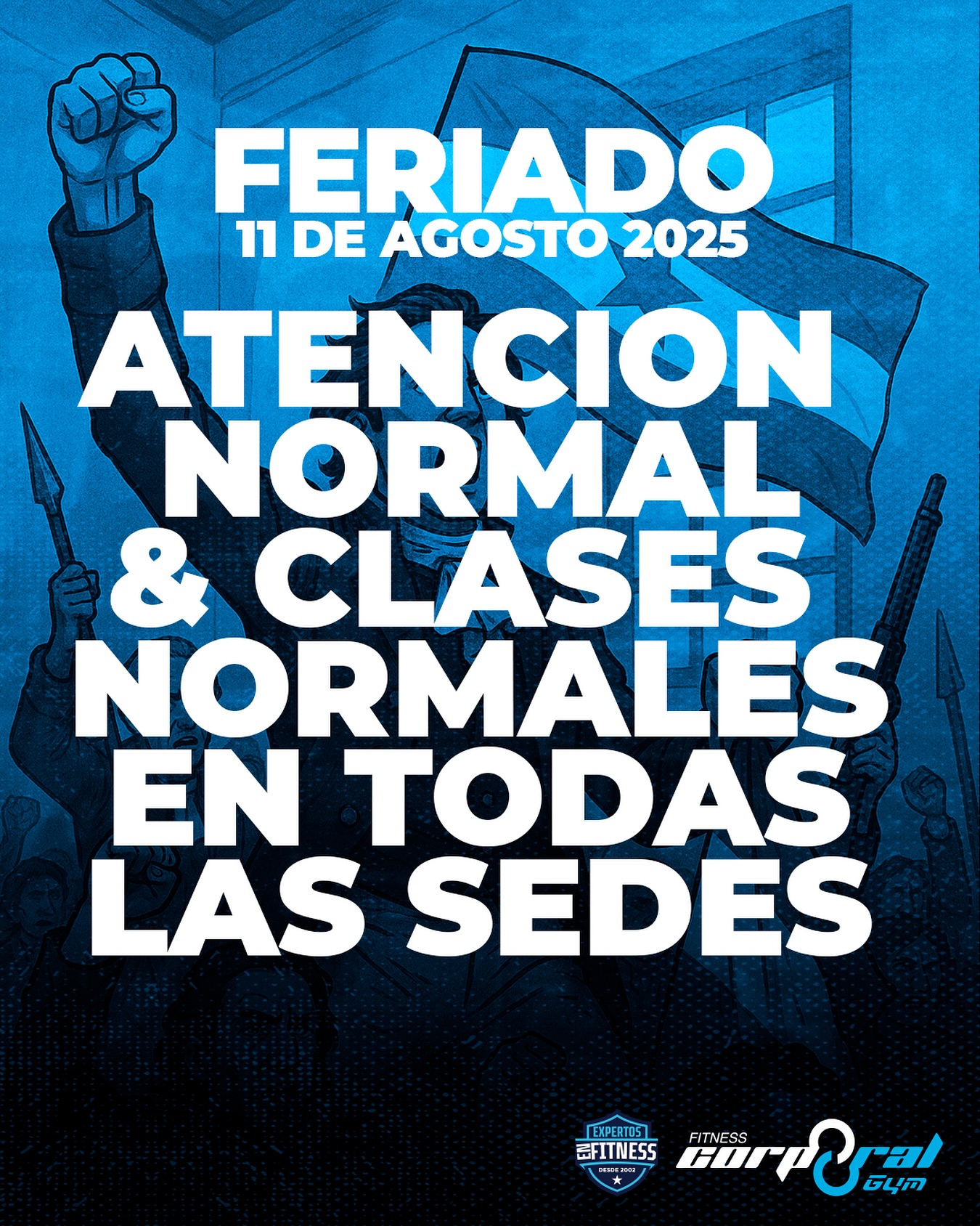 Corporal - Este feriado se entrena 😎💪🏻 en todas las sedes y con las ...