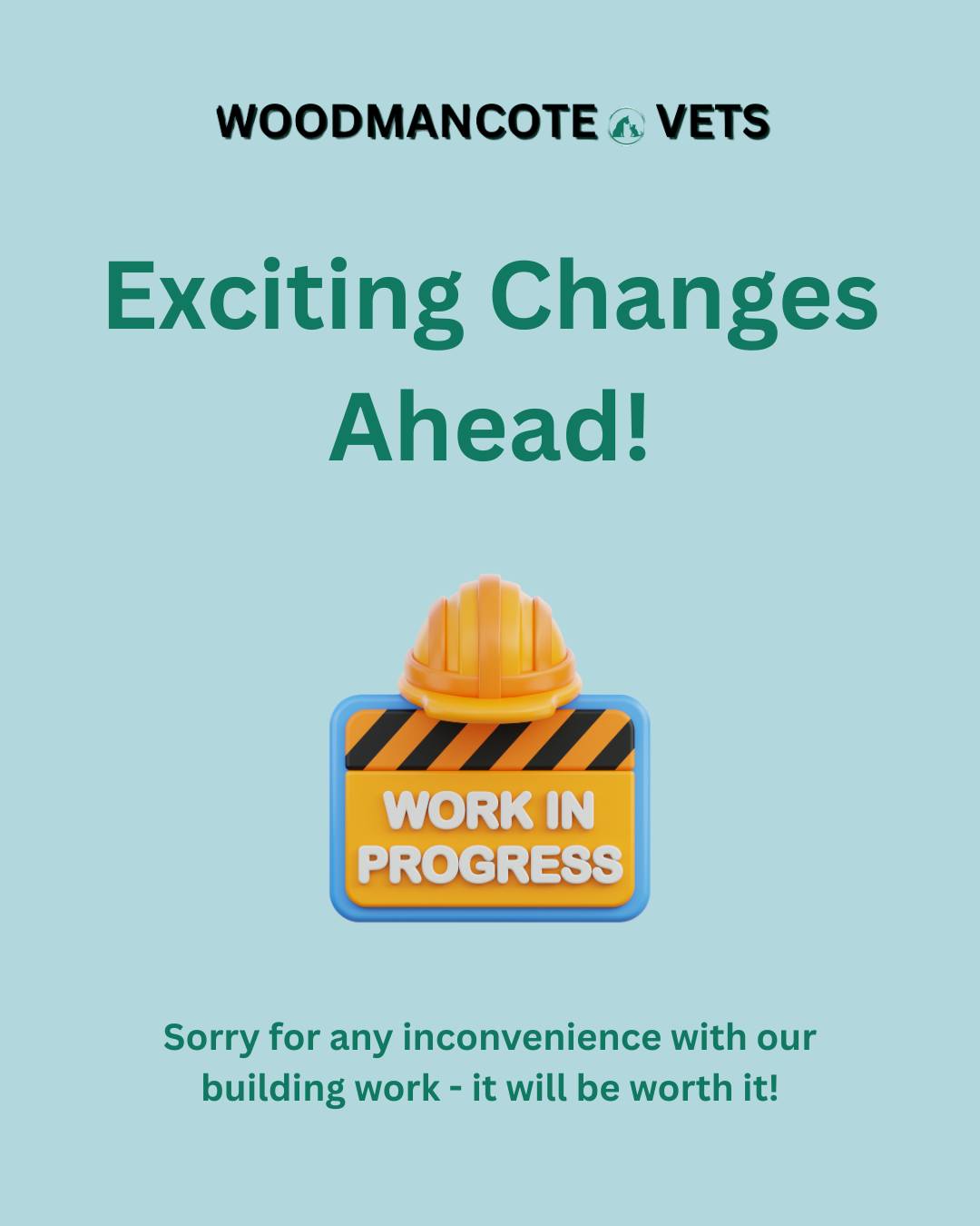 We apologise for any inconvenience... - Woodmancote vets | Facebook