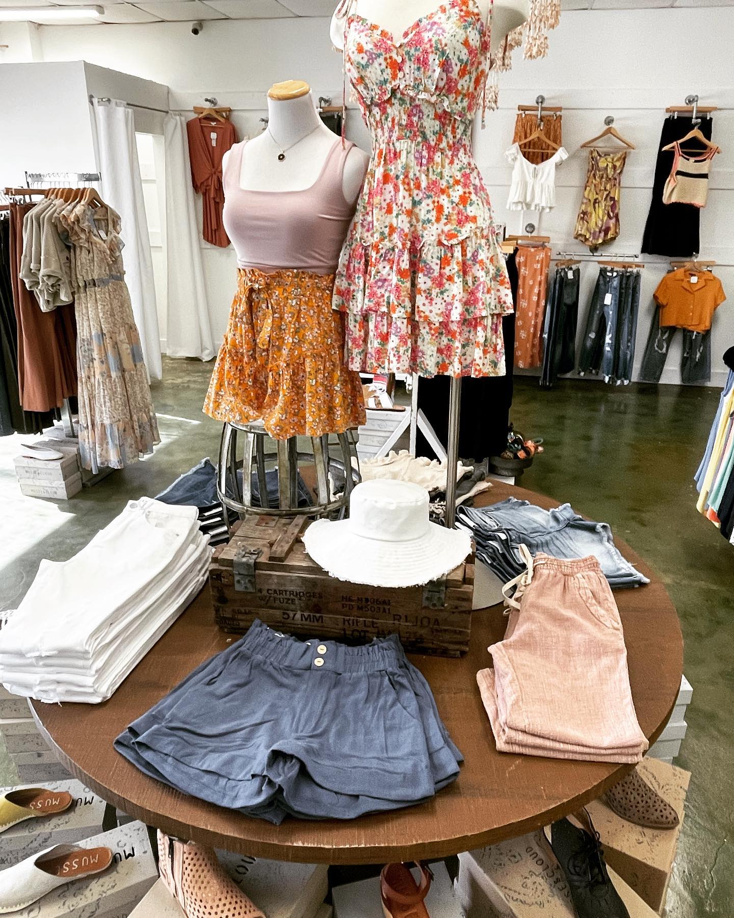 Cute dresses on mannequins at Everything Brevard store
