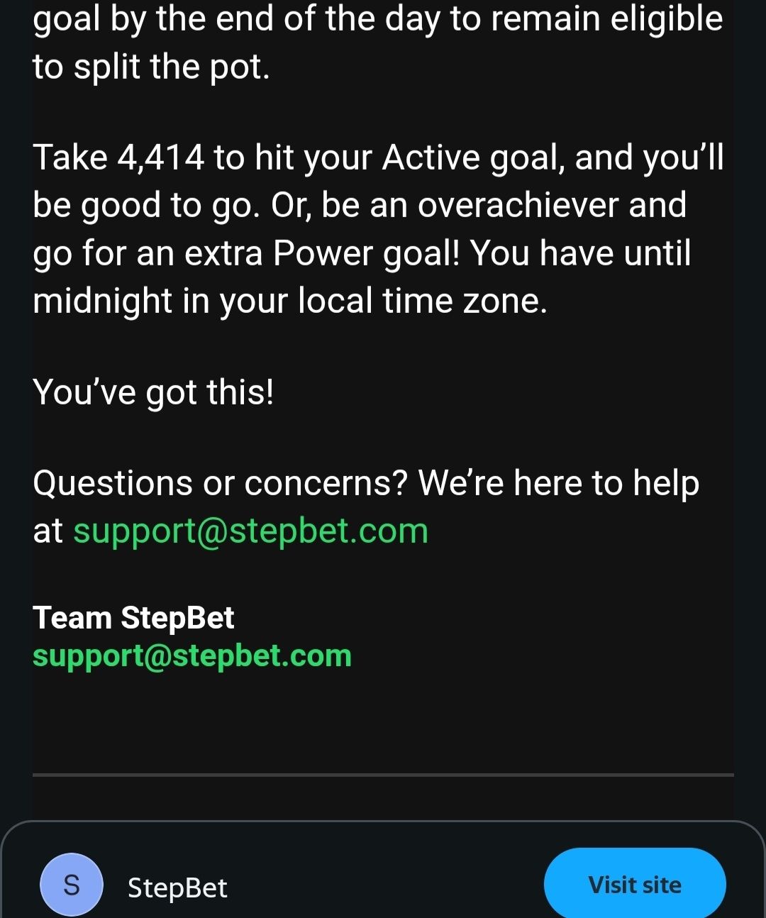 Which game is this reminder for?
