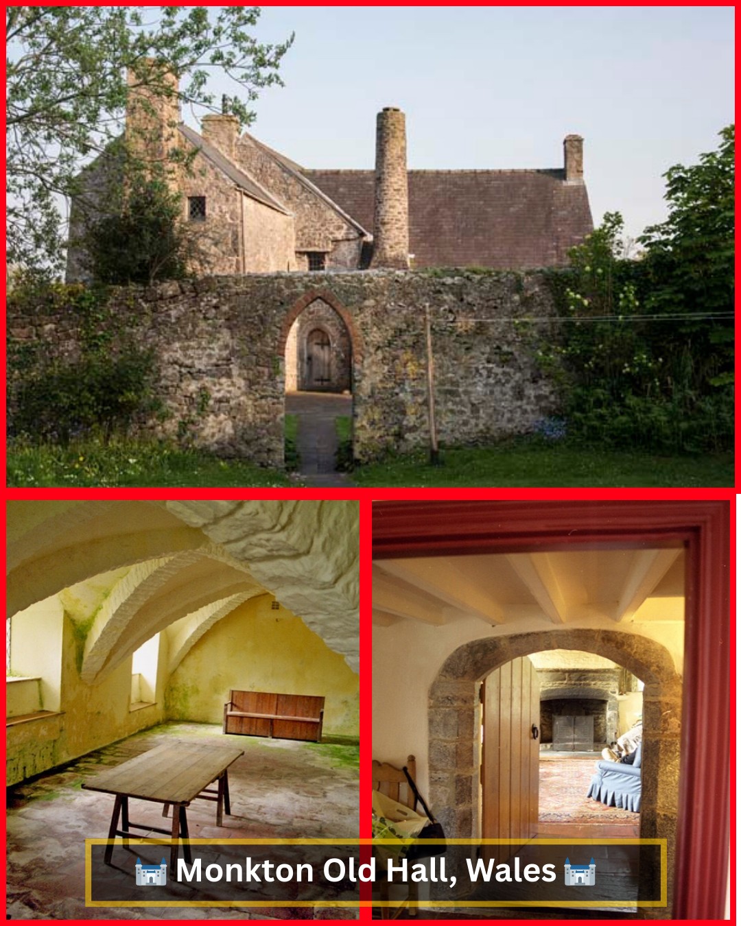 The Time - 🏰 Monkton Old Hall, Wales 🏰 Dating back to the 14th century ...