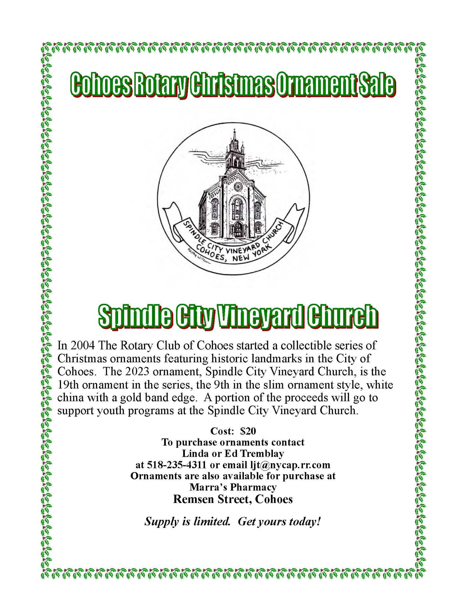 In 2004 The Rotary Club of Cohoes... - Rotary Club of Cohoes