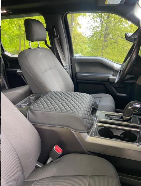 2019-2023 DODGE RAM 2500 3500 CREW CAB CLOTH CENTER CONSOLE JUMP SEAT BLK/GRAY