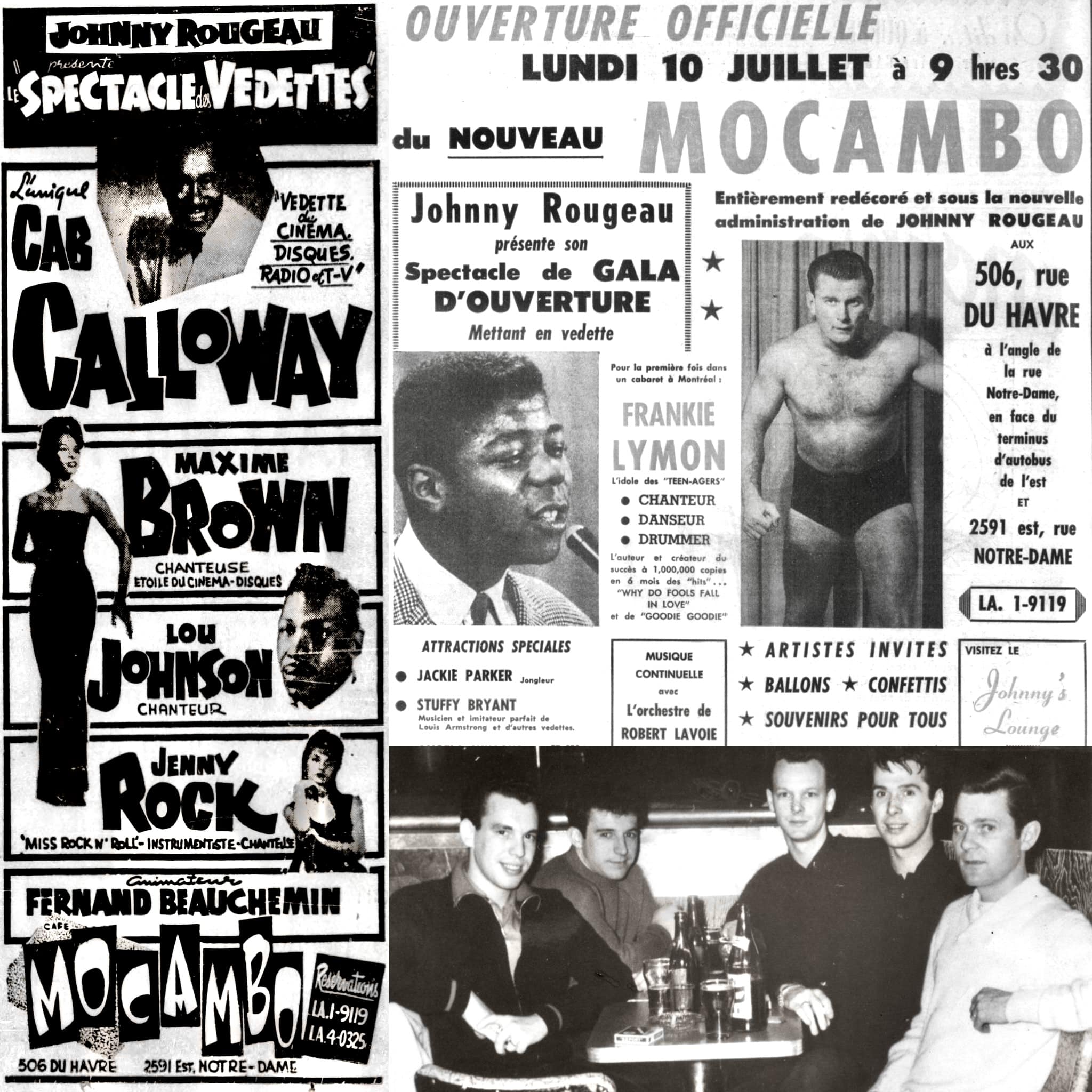 Montréal - Le Café Mocambo, en opération de 1951 à 1965, était situé au ...
