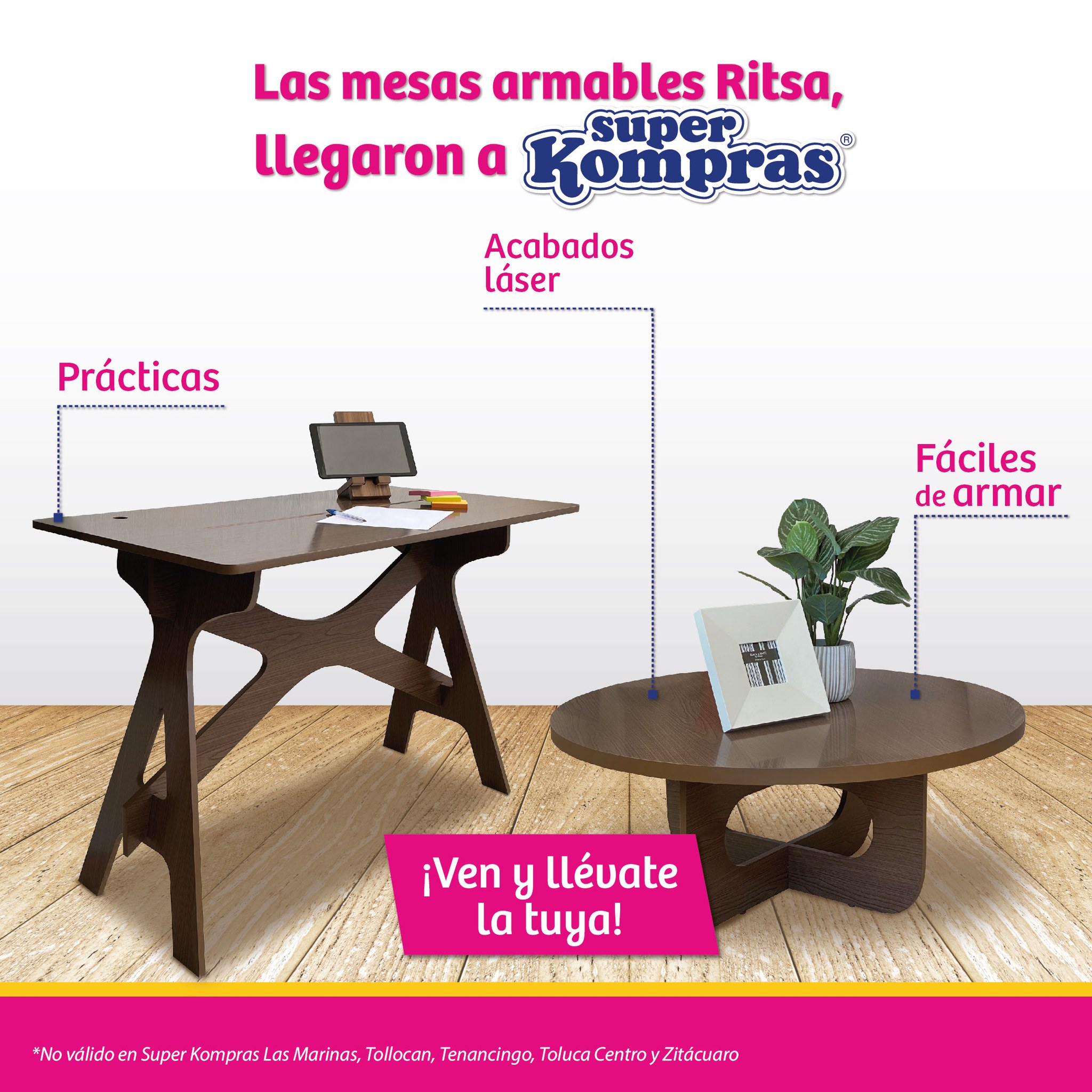 Super Kompras - Las mesas de centro y escritorios armables... | Facebook