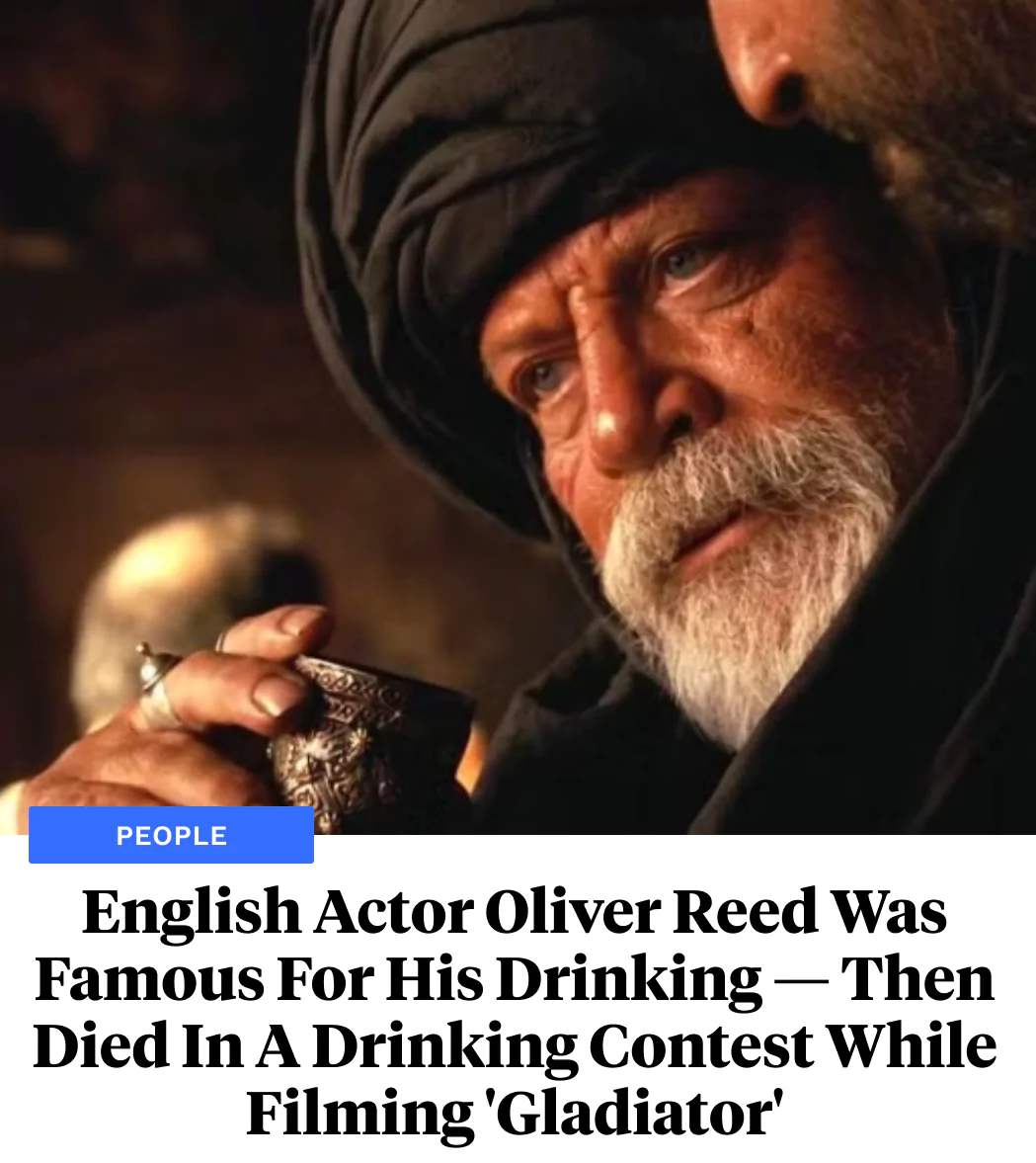 History - English actor Oliver Reed was famous for his heavy drinking ...
