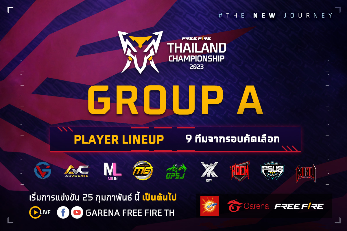 📣 PLAYER LINEUP I GROUP A... - Free Fire Esports TH | Facebook