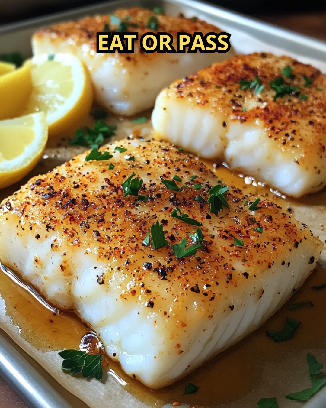 Grandma's - Lemon Pepper Baked Cod Ingredients: 4 cod fillets or cod ...