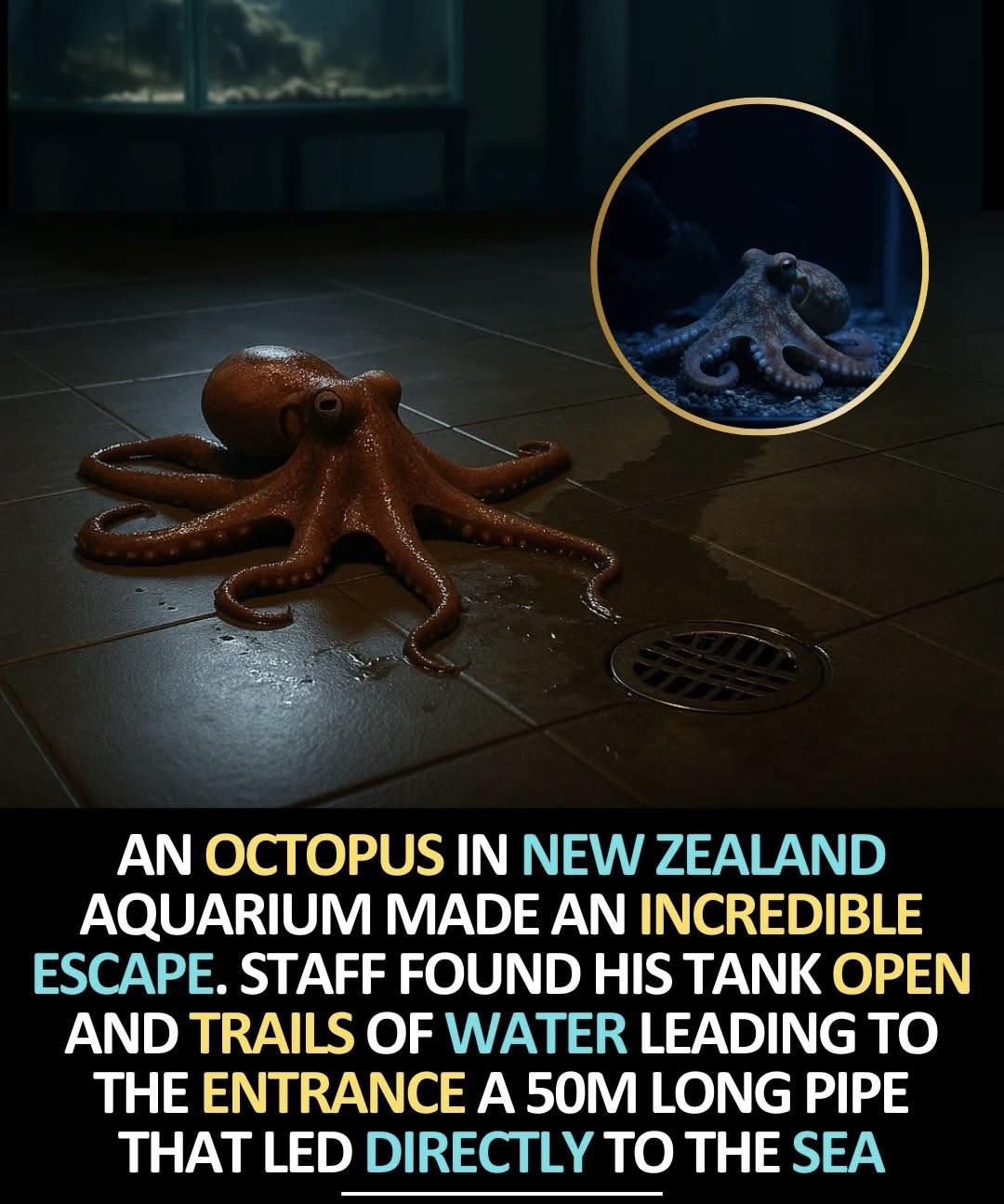 The Octopus Lovers | Octopus keeps escaping so much, aquarium staff now ...