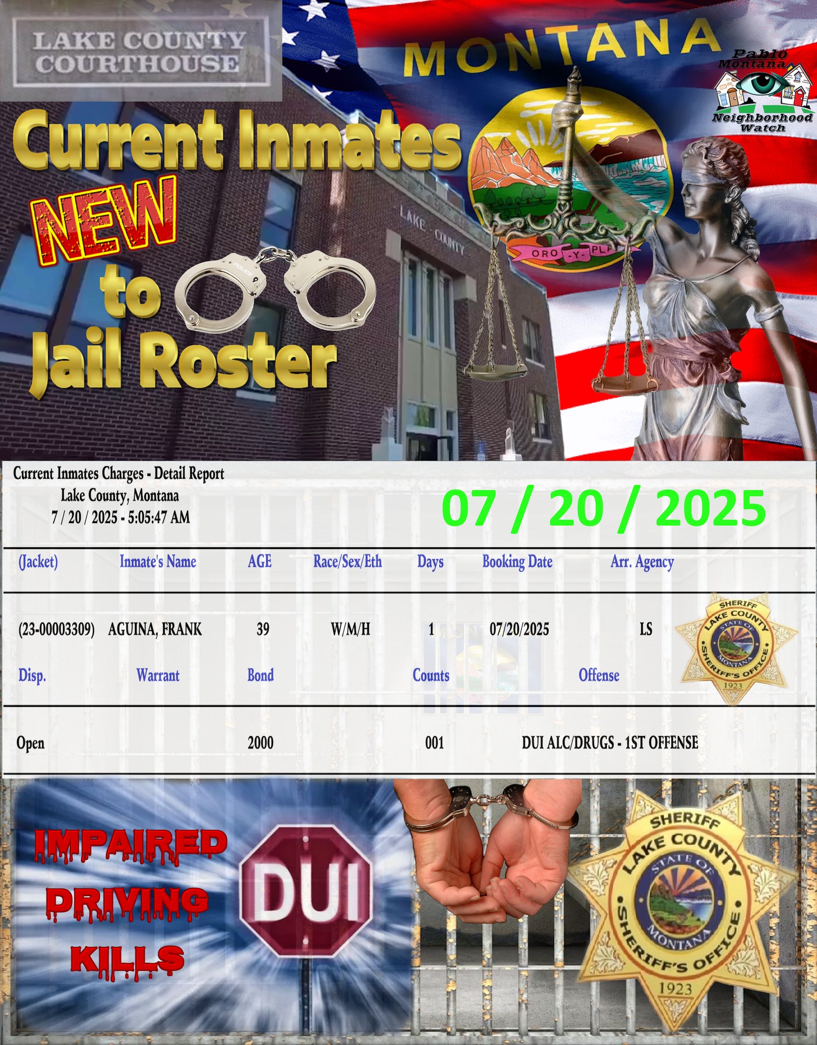 Pablo - New Inmate to Lake County Jail Roster - July 20th 2025 - | Facebook