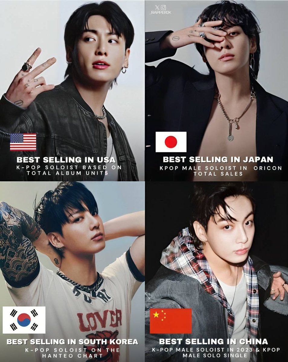 📊#JUNGKOOK is the world's best-selling South Korea is the best