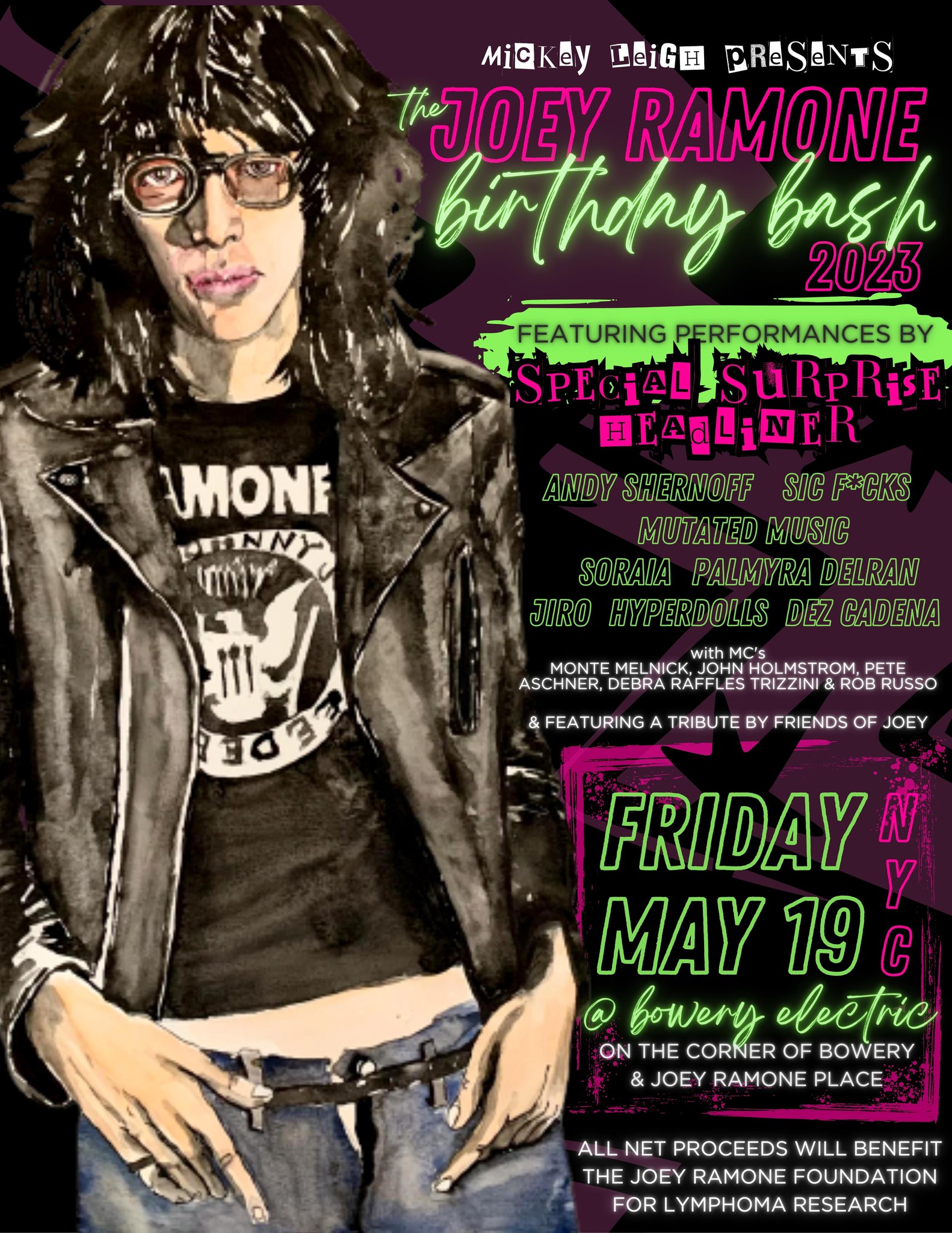 THE JOEY RAMONE BIRTHDAY BASH 2025 SPECIAL THANKS TO JOHN
