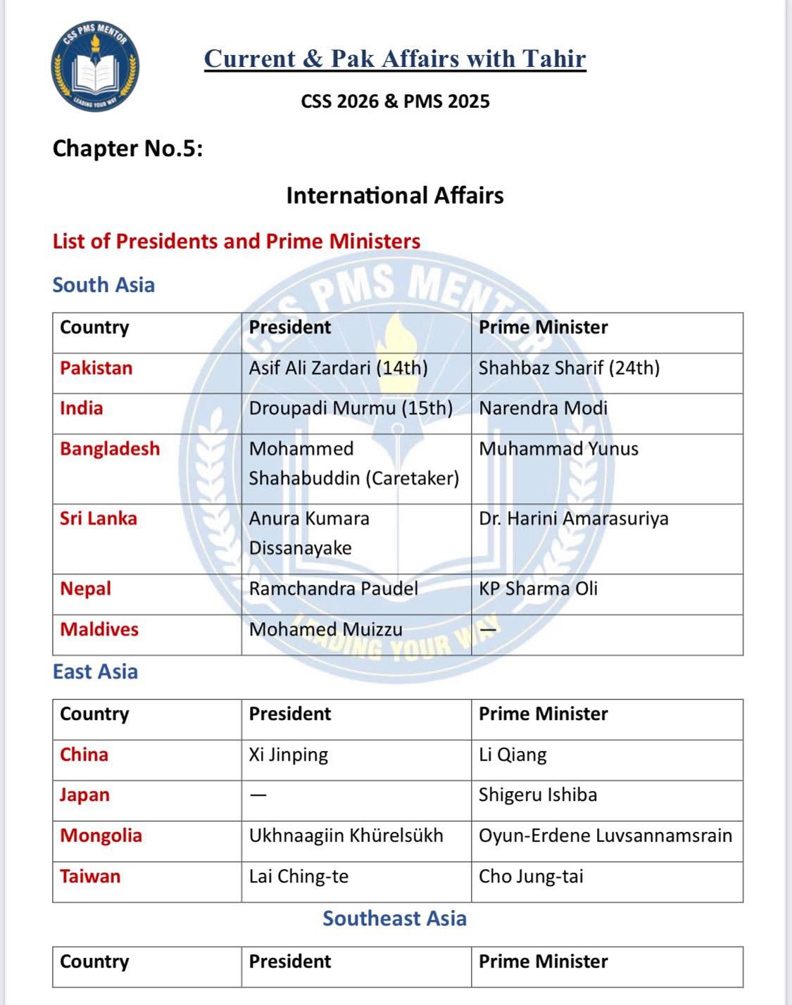 CSS PMS Mentor | Islamabad