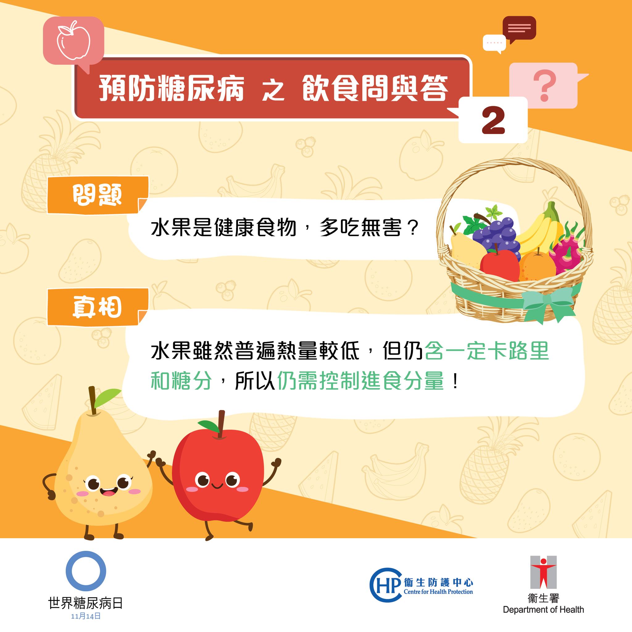 【預防糖尿病問與答(2)💡】... - 衞生署衞生防護中心 Centre for Health Protection, DH